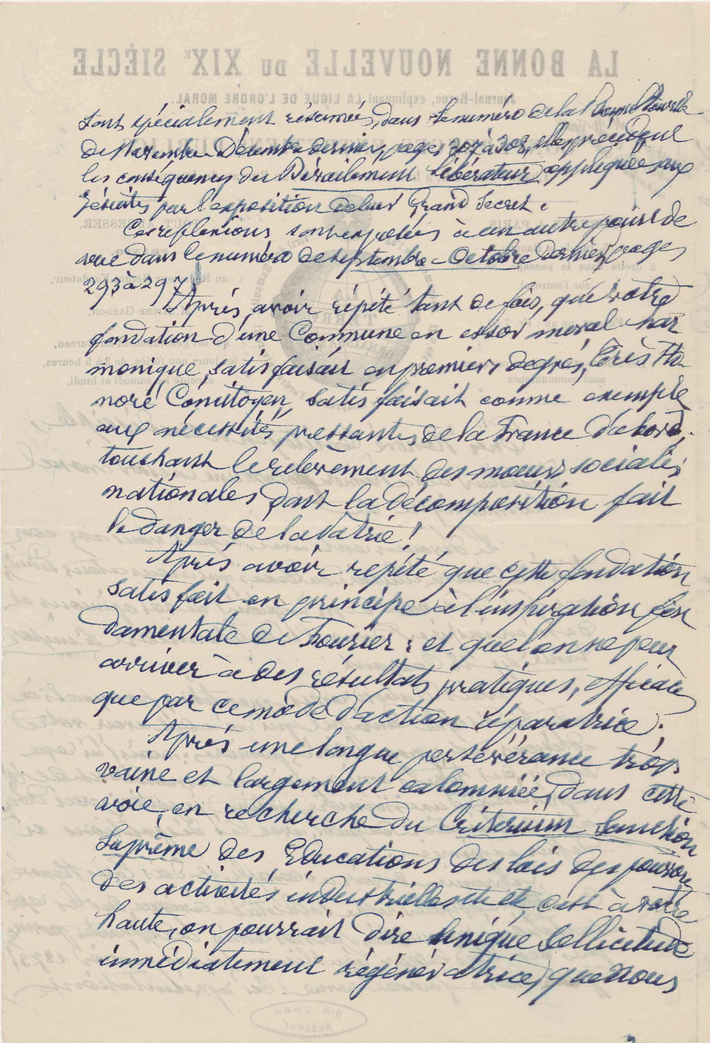 Luc-Pierre Riche-Gardon à Jean-Baptiste André Godin, 13 mars 1875
