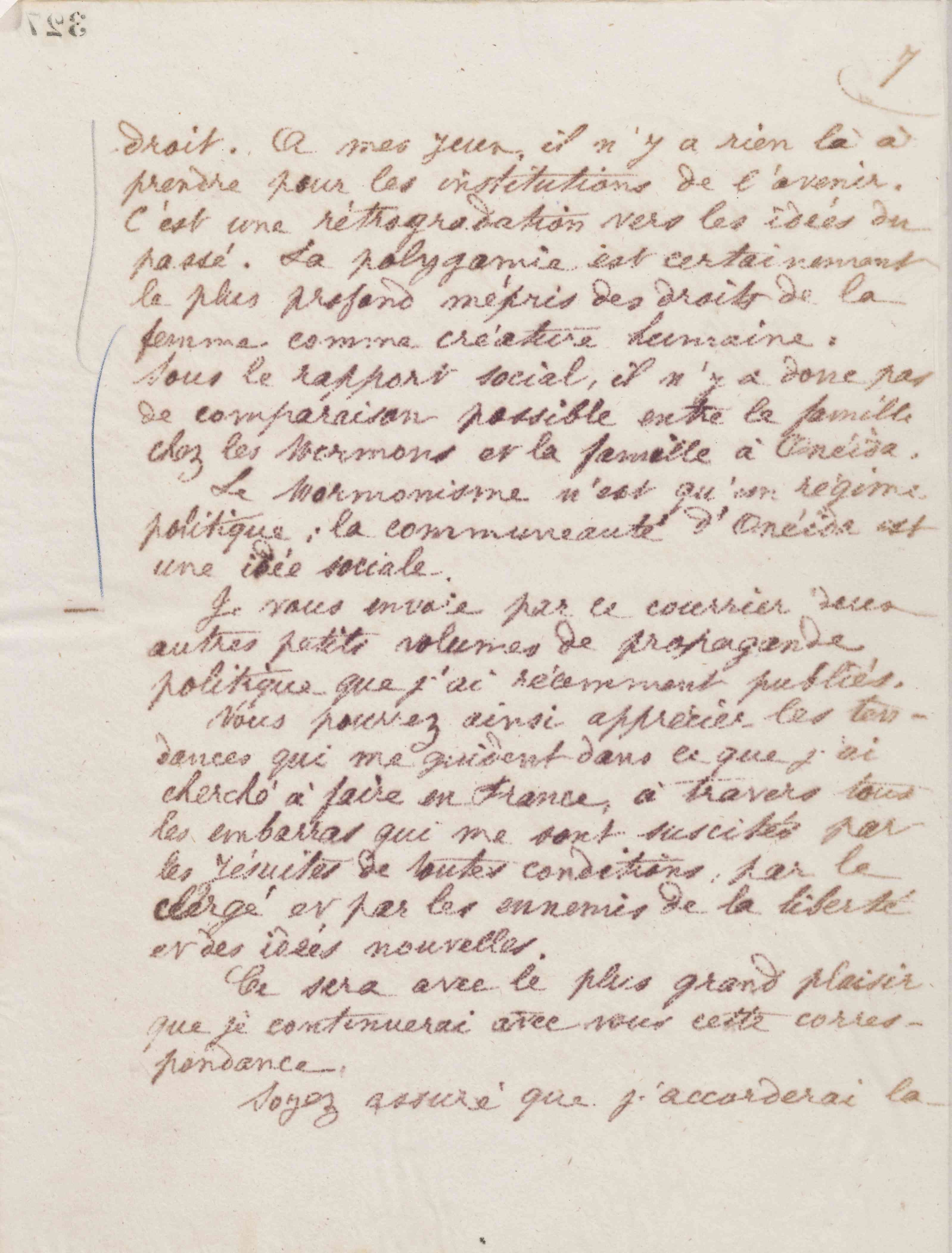 Jean-Baptiste André Godin à Antoine Massoulard, 26 mars 1876