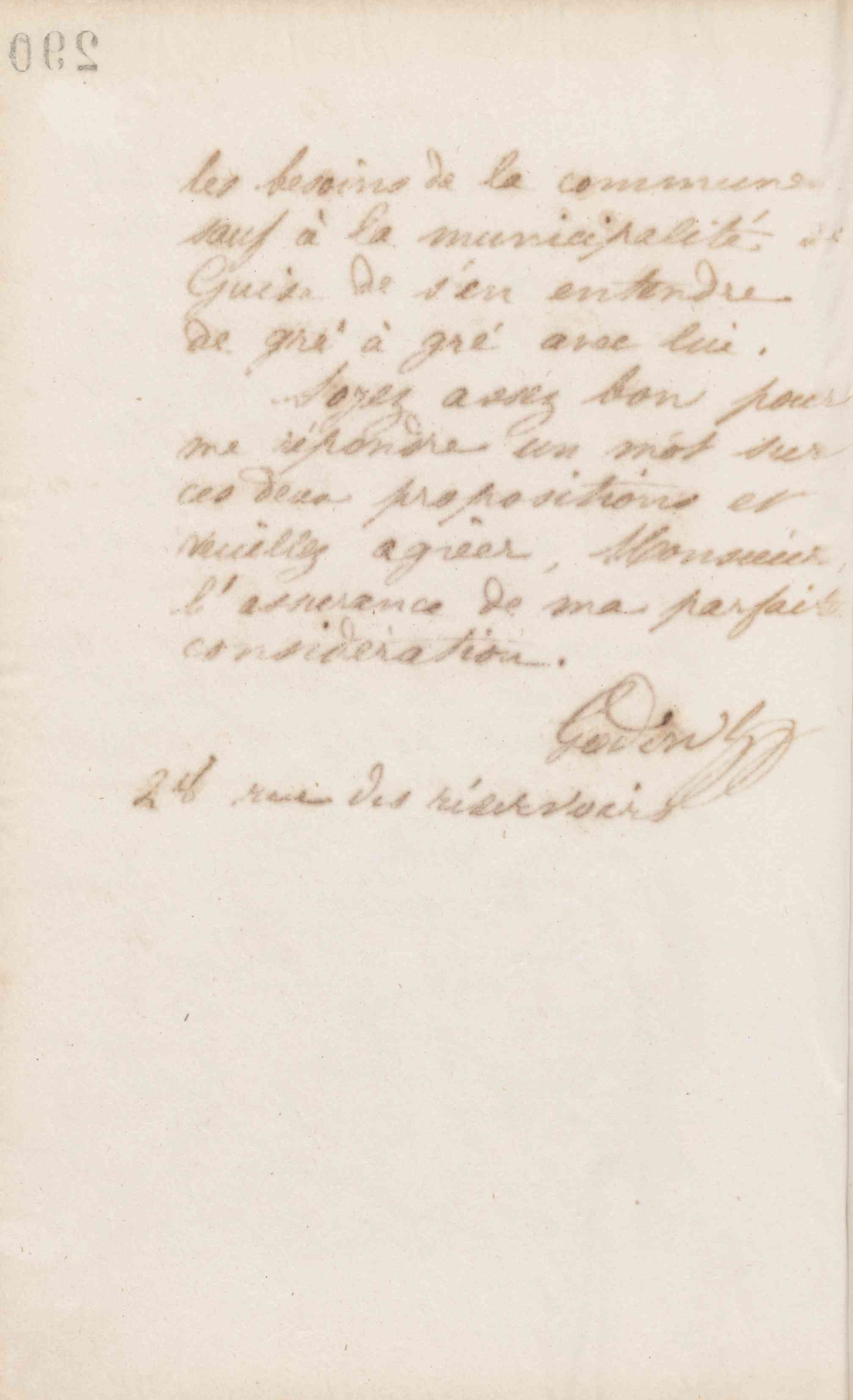 Jean-Baptiste André Godin à monsieur Bruyant, 20 novembre 1872