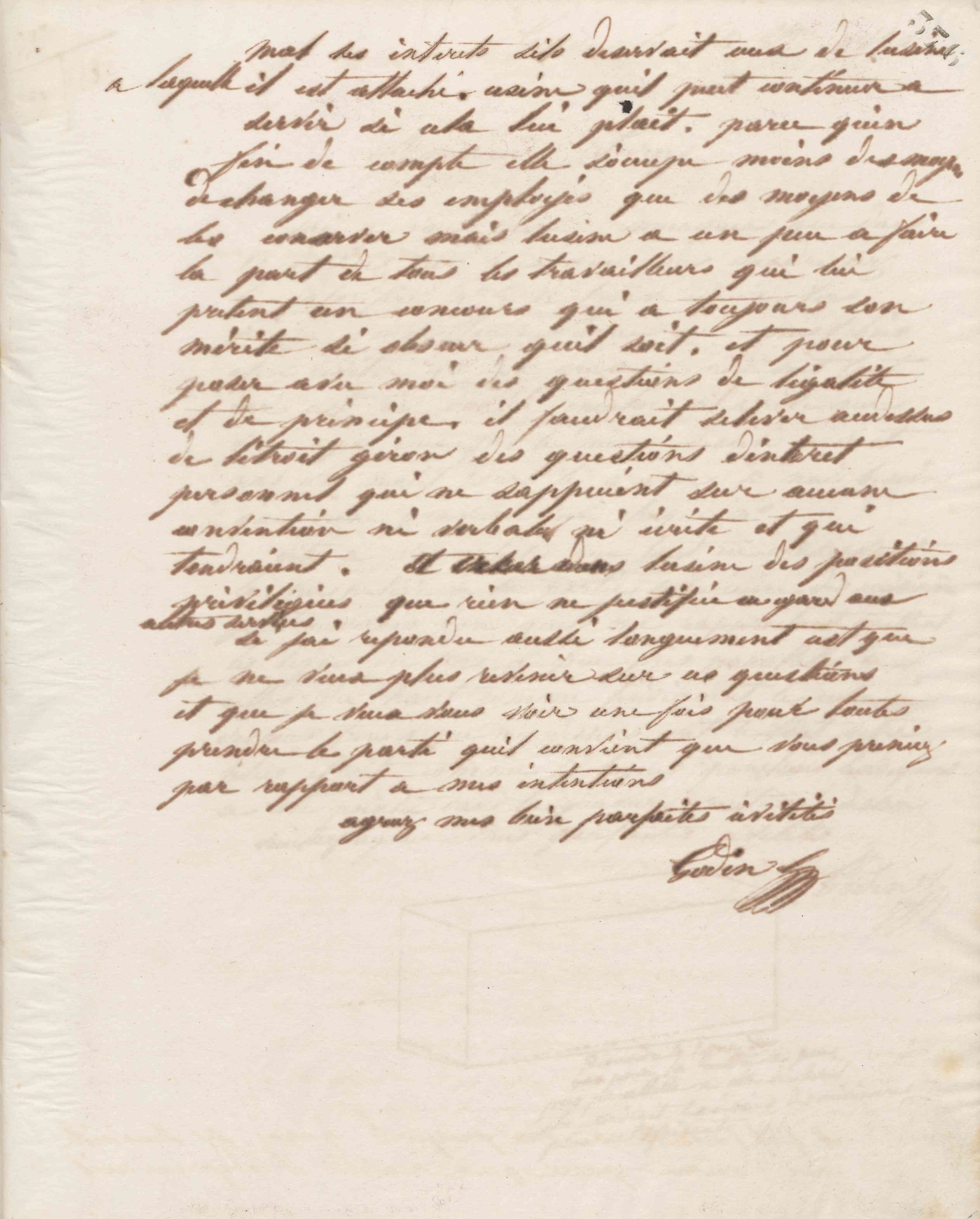 Jean-Baptiste André Godin à monsieur Ch. Poirier, octobre 1862