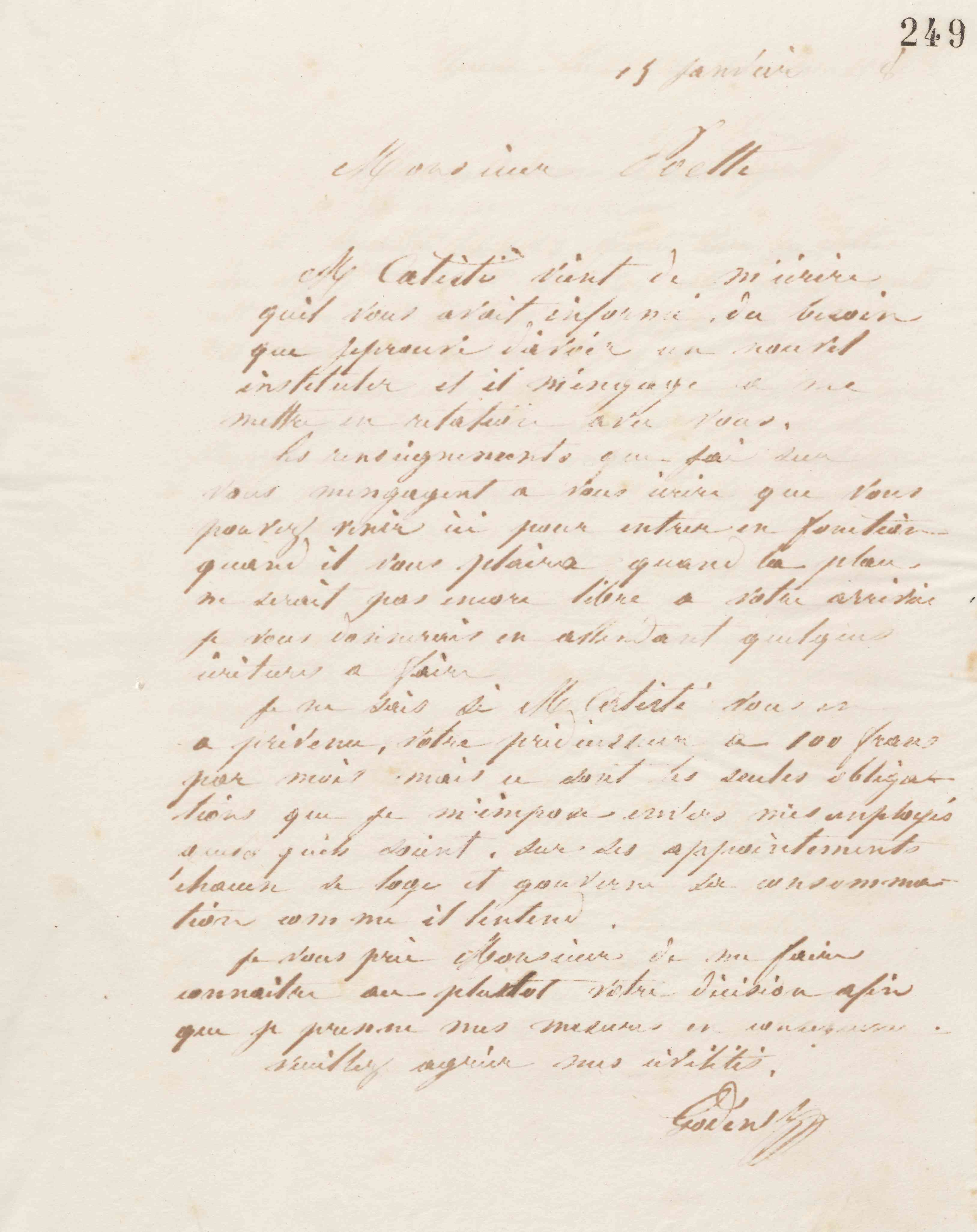 Jean-Baptiste André Godin à Alexandre Onésime Poëtte, 15 janvier 1868