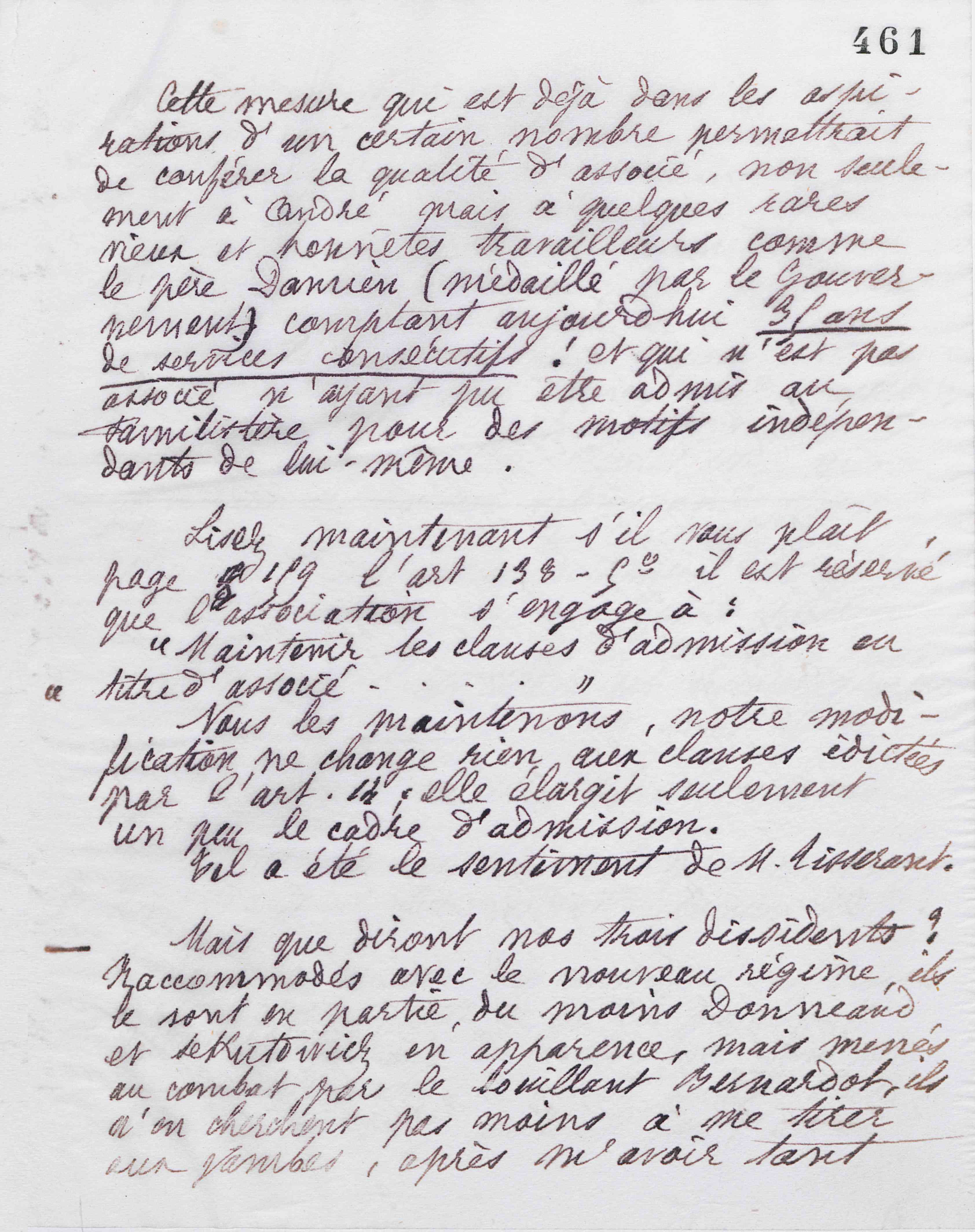 Marie Moret à Gaston Ganault, 26 février 1888