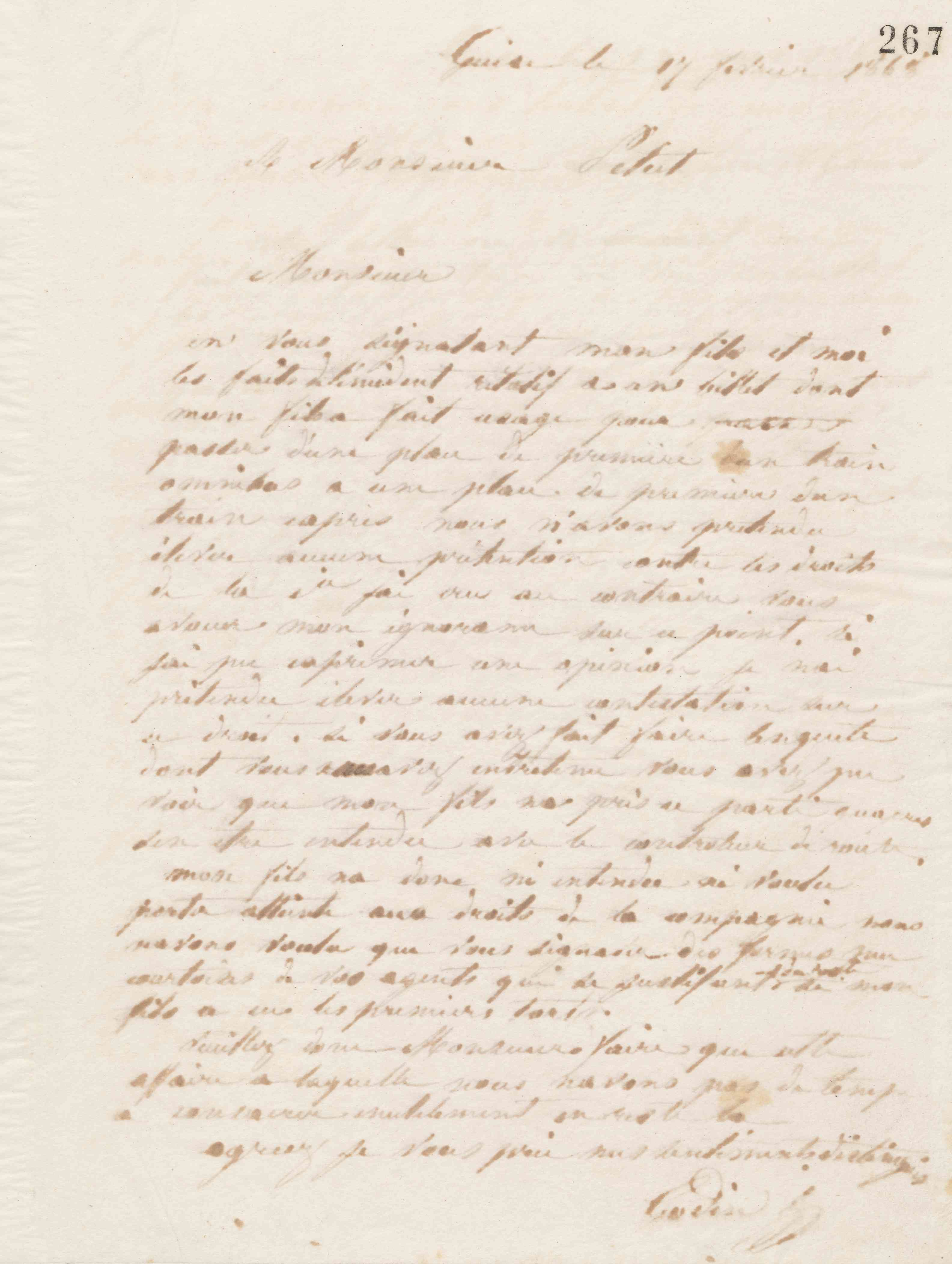 Jean-Baptiste André Godin à monsieur Petiet, 17 mars 1868