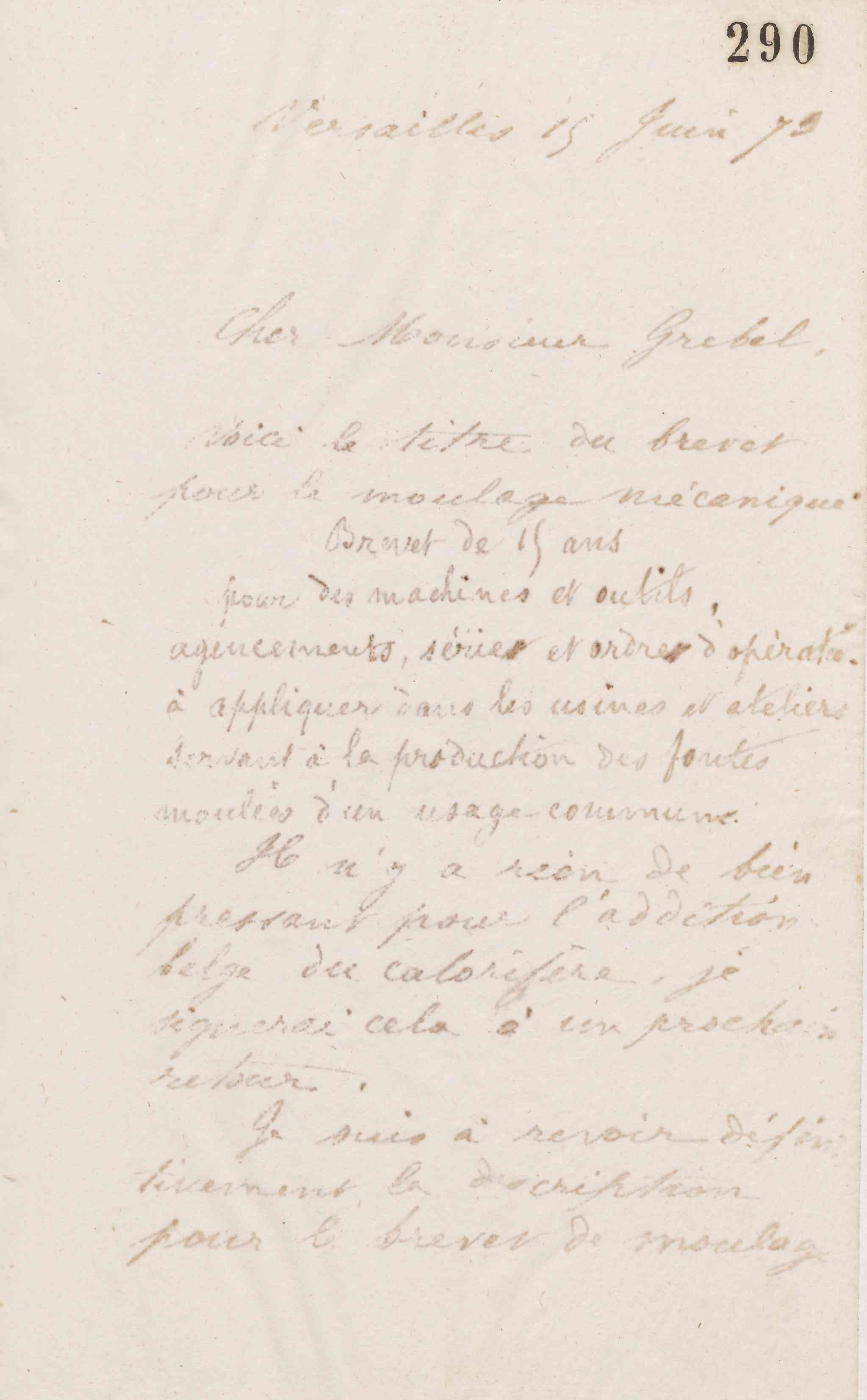 Jean-Baptiste André Godin à Alphonse Grebel, 15 juin 1873