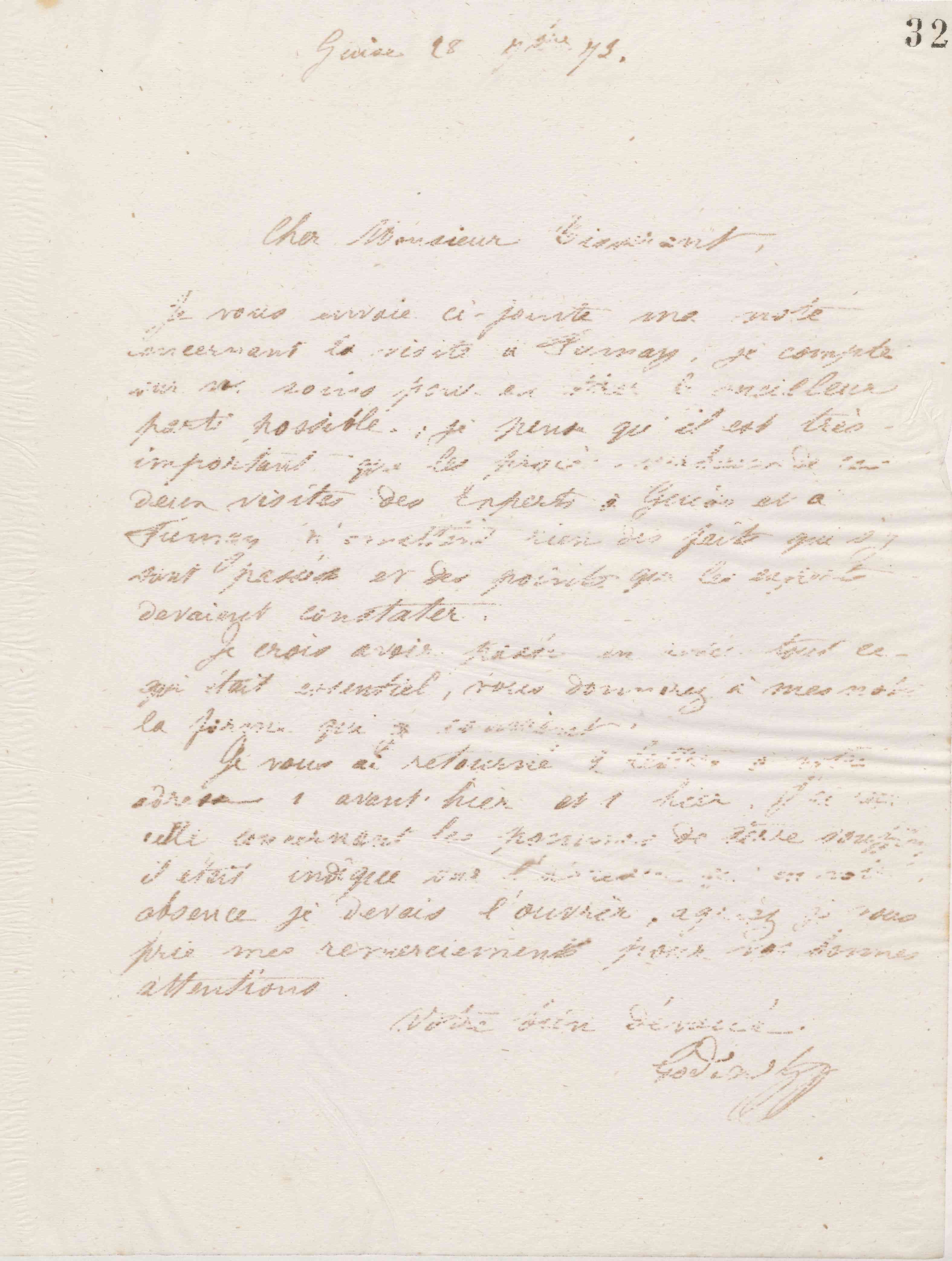 Jean-Baptiste André Godin à Alexandre Tisserant, 28 septembre 1873