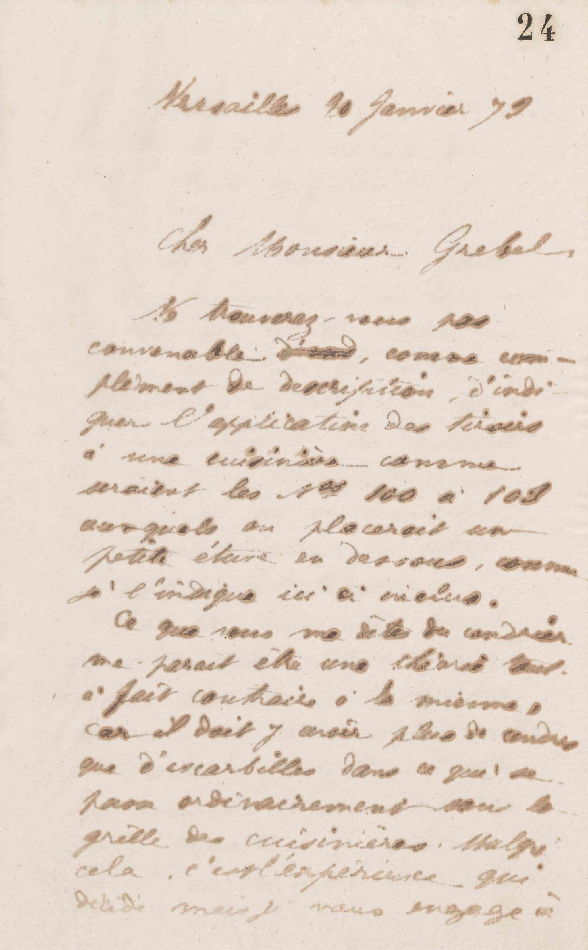 Jean-Baptiste André Godin à Alphonse Grebel, 20 janvier 1873