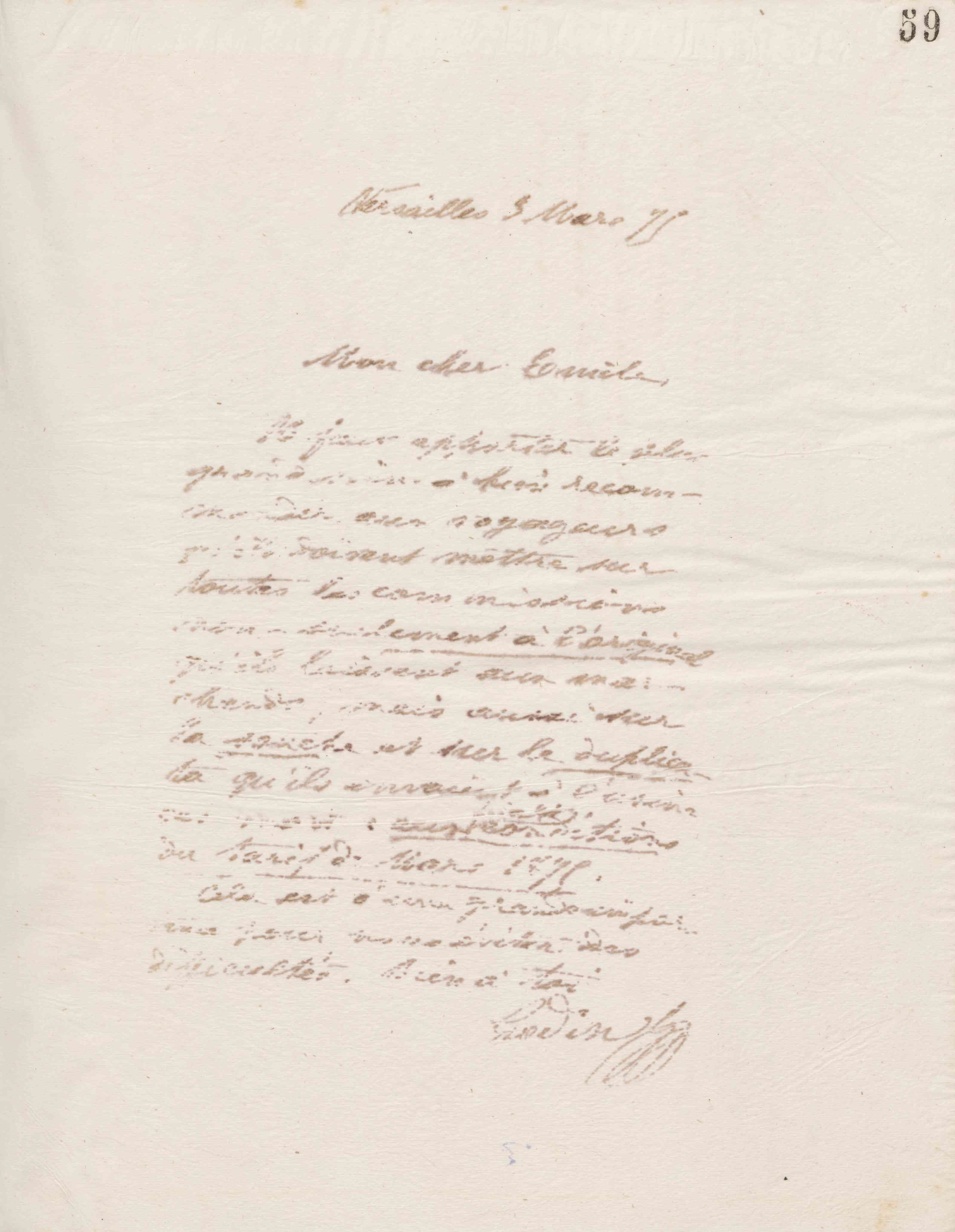 Jean-Baptiste André Godin à Émile Godin, 3 mars 1875 Jean-Baptiste André Godin à Émile Godin, 3 mars 1875