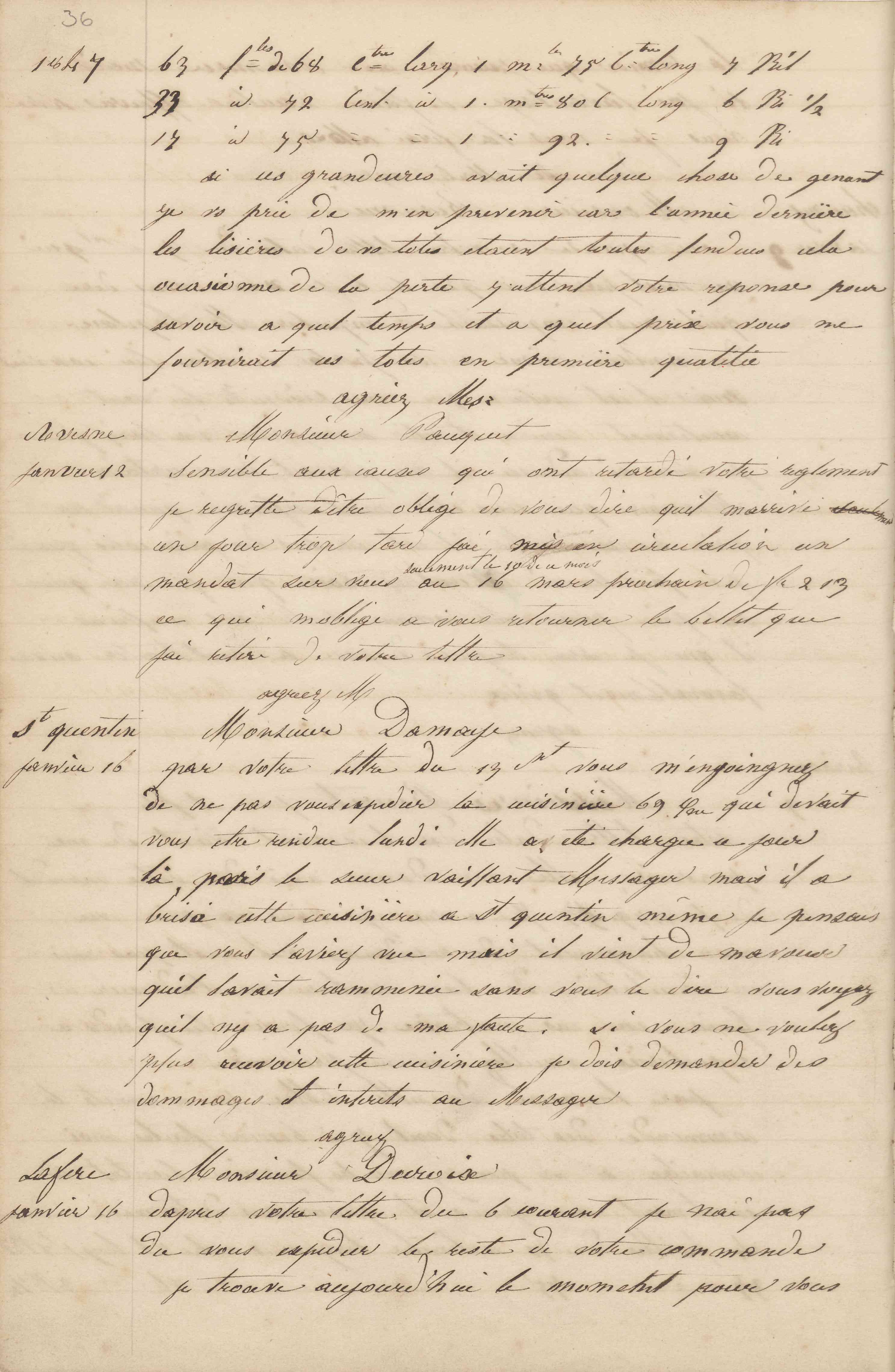 Jean-Baptiste André Godin à Beuret père et fils, 9 janvier 1847 Jean-Baptiste André Godin à Beuret père et fils, 9 janvier 1847