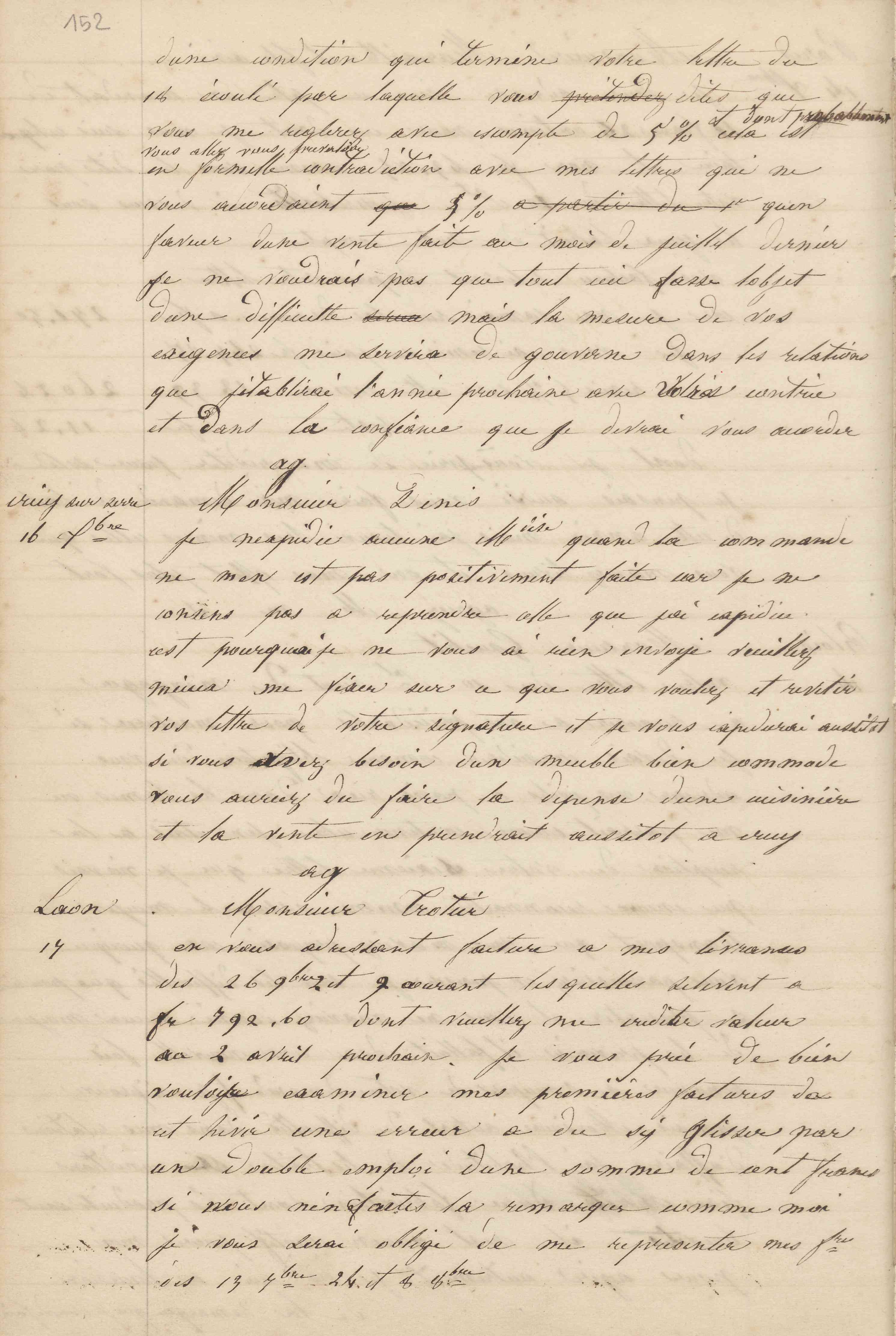 Jean-Baptiste André Godin à monsieur Gauchet, 14 décembre 1847