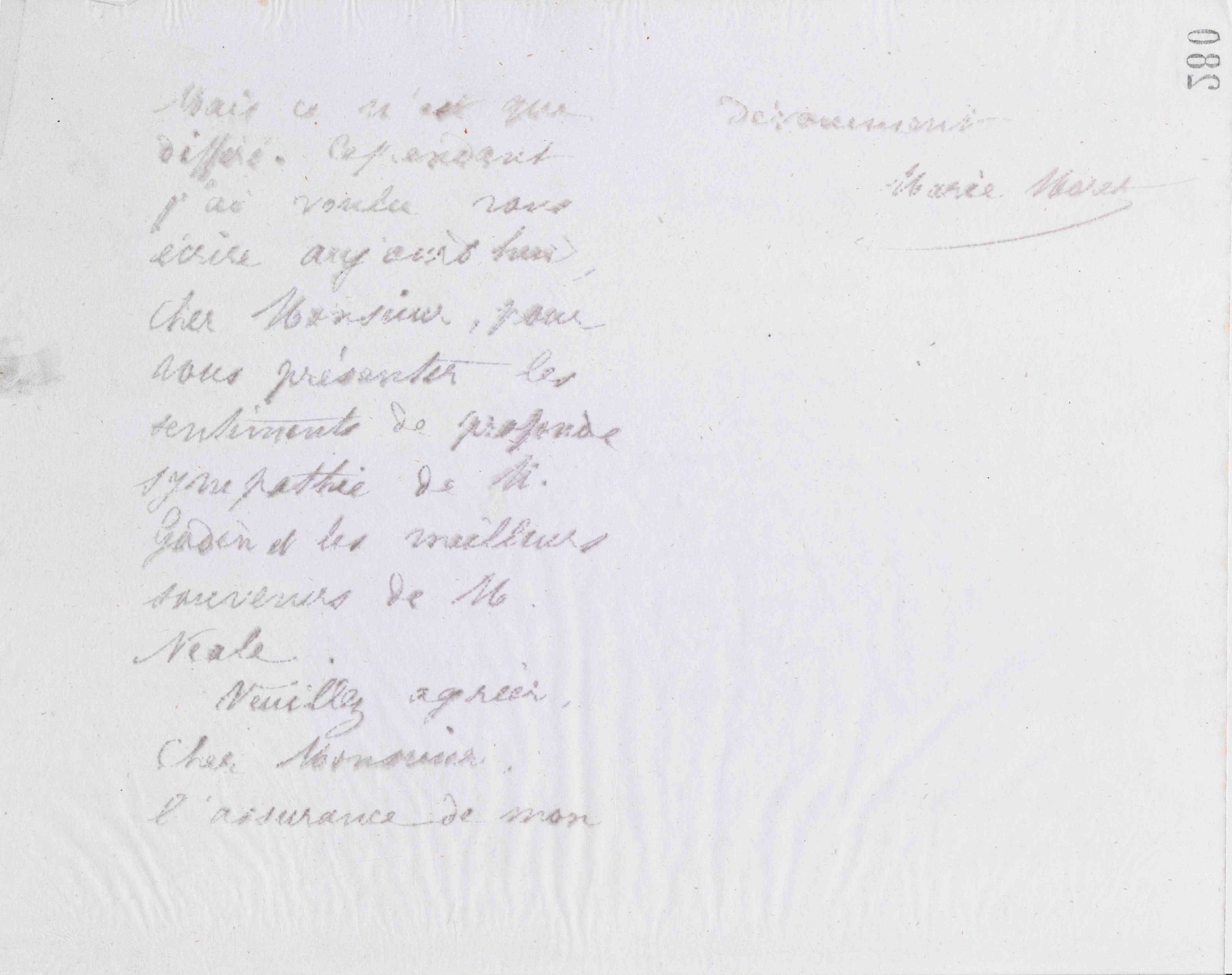 Marie Moret à George Jacob Holyoake, 30 avril 1881 Marie Moret à George Jacob Holyoake, 30 avril 1881