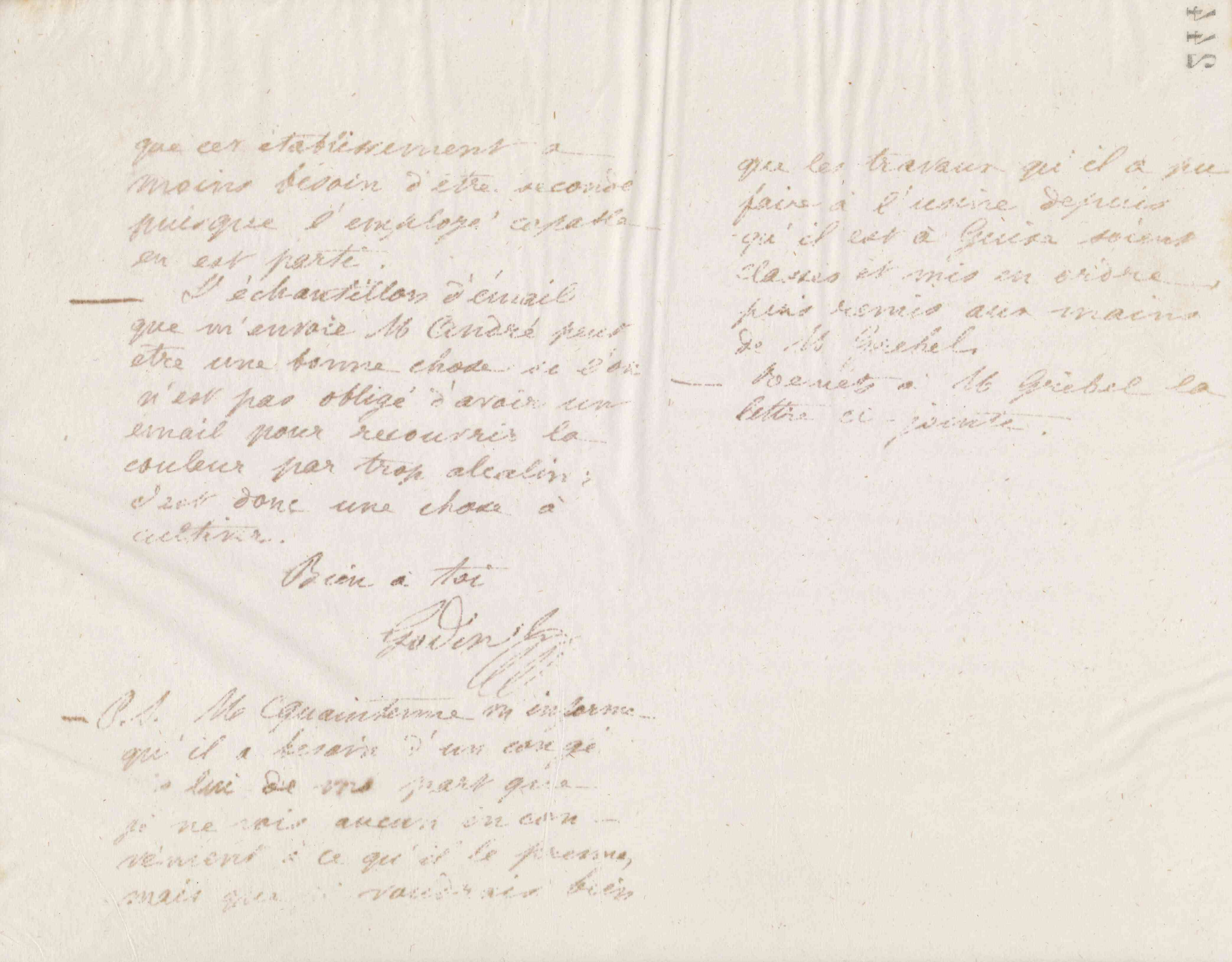 Jean-Baptiste André Godin à Émile Godin, 25 juillet 1874 Jean-Baptiste André Godin à Émile Godin, 25 juillet 1874