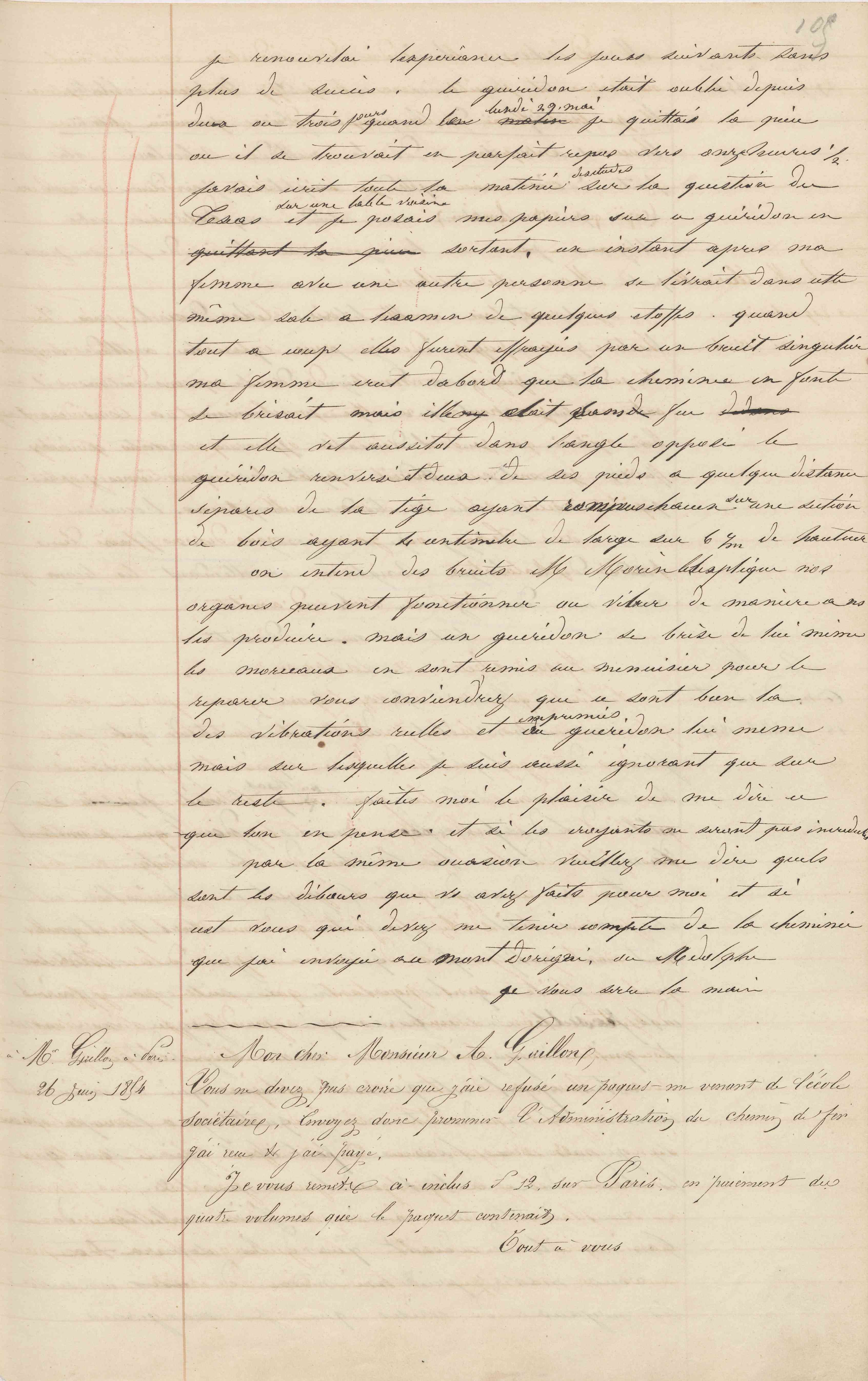 Jean-Baptiste André Godin à Véran Sabran, entre le 29 mai et le 26 juin 1854 Jean-Baptiste André Godin à Véran Sabran, entre le 29 mai et le 26 juin 1854