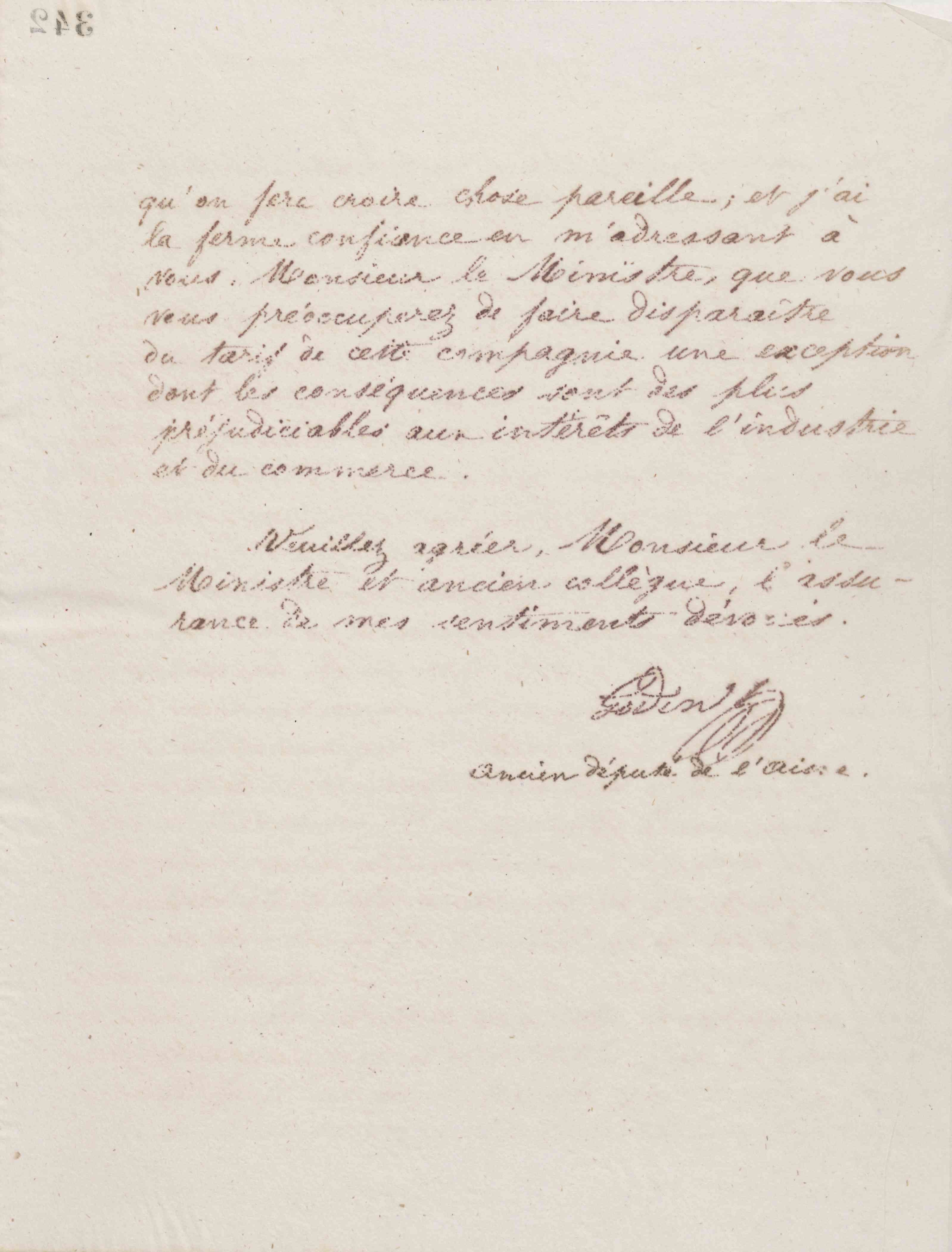Jean-Baptiste André Godin au ministre des Travaux publics, 1er avril 1876 Jean-Baptiste André Godin au ministre des Travaux publics, 1er avril 1876