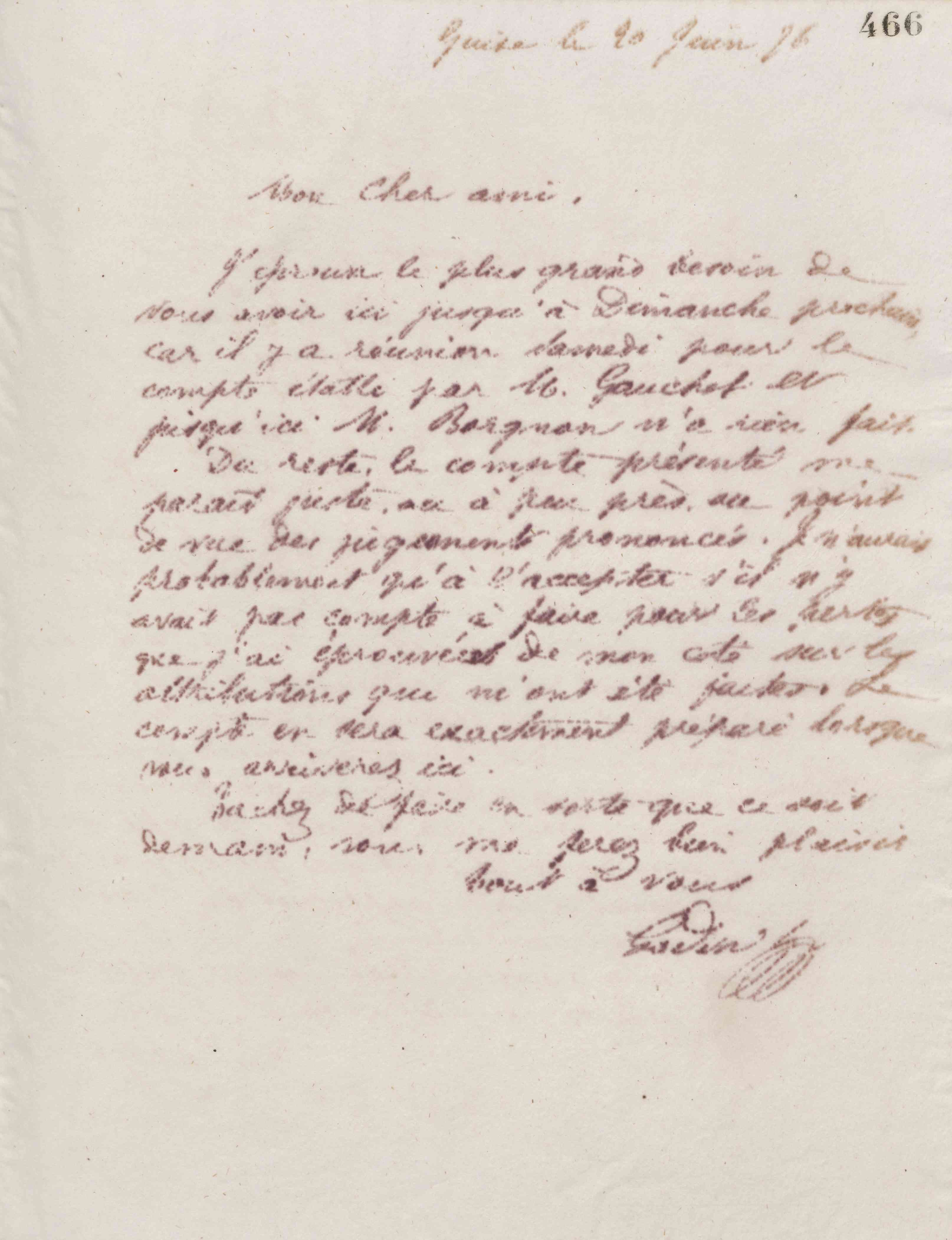 Jean-Baptiste André Godin à Gaston Ganault, 20 juin 1876