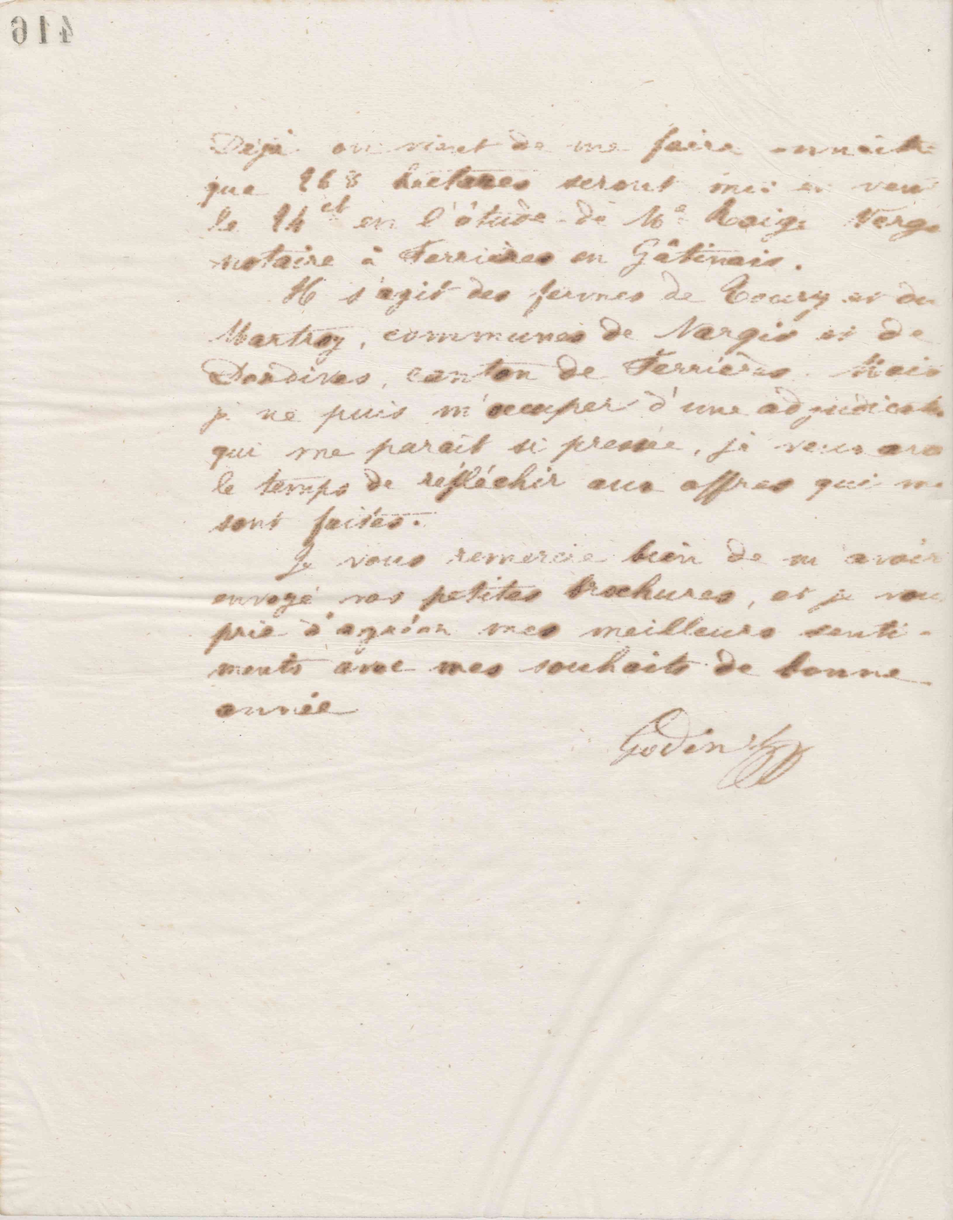Jean-Baptiste André Godin à Alexandre Dethou, 3 janvier 1875