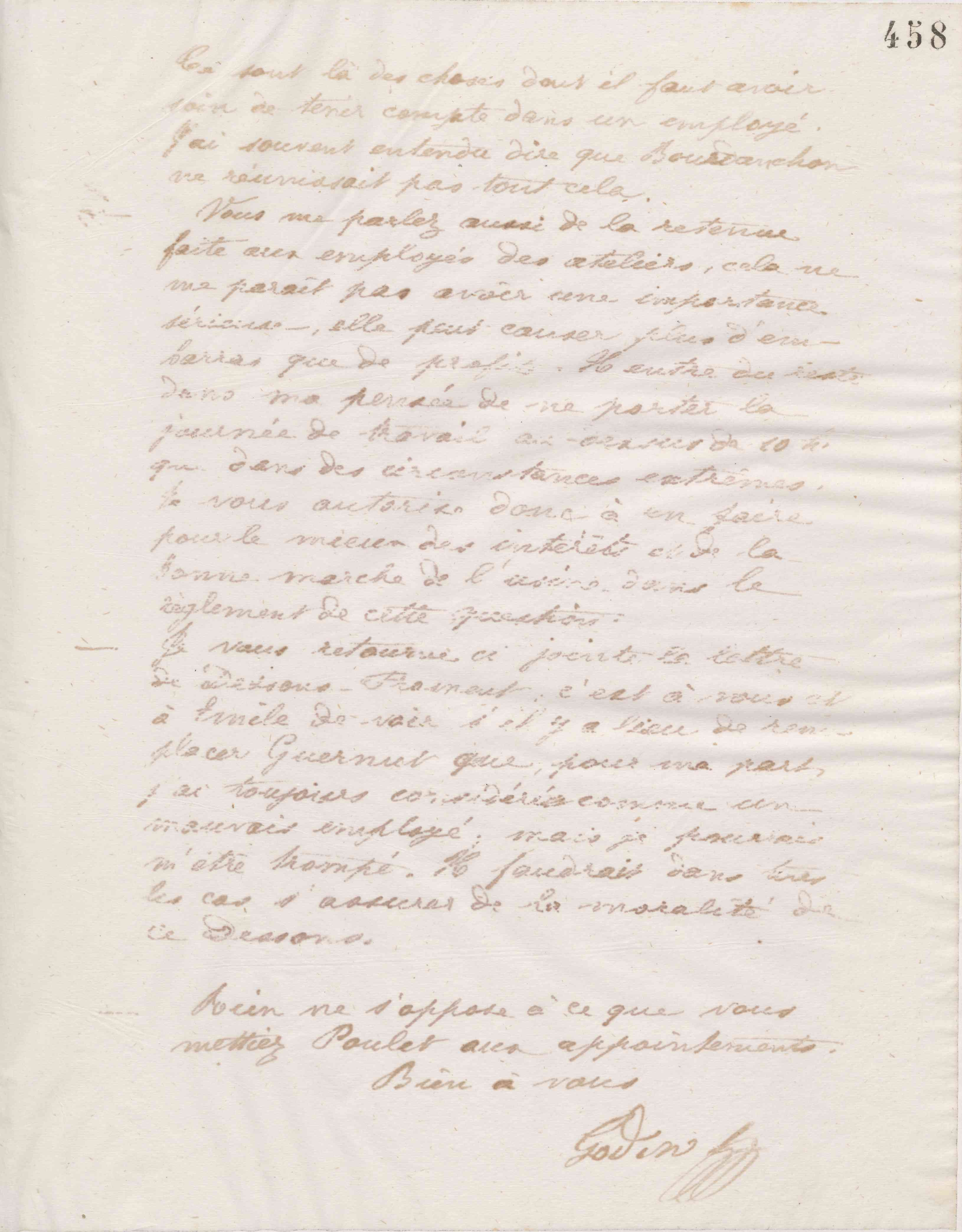 Jean-Baptiste André Godin à Eugène André, 25 janvier 1875 Jean-Baptiste André Godin à Eugène André, 25 janvier 1875