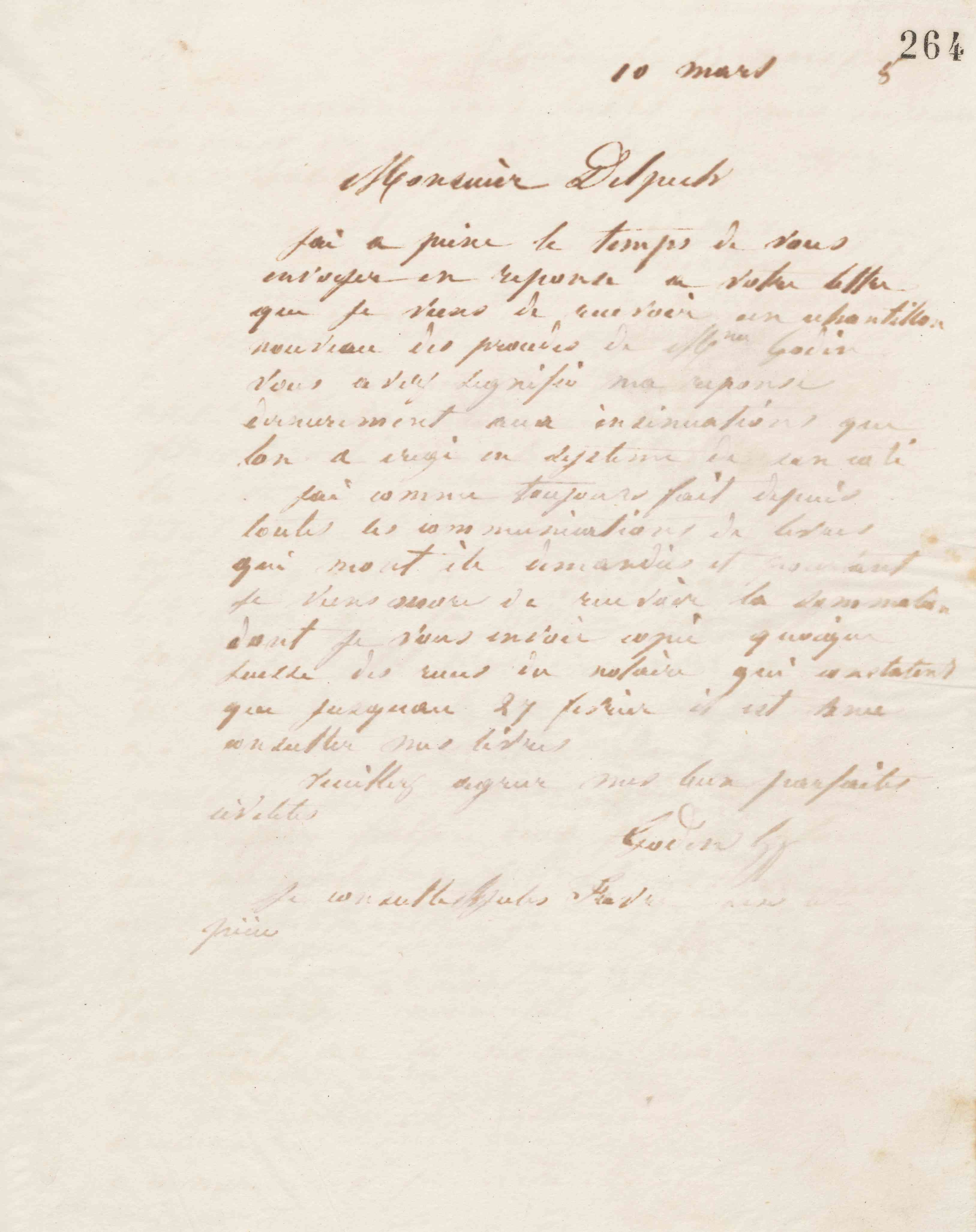 Jean-Baptiste André Godin à Alphonse Delpech, 10 mars 1868