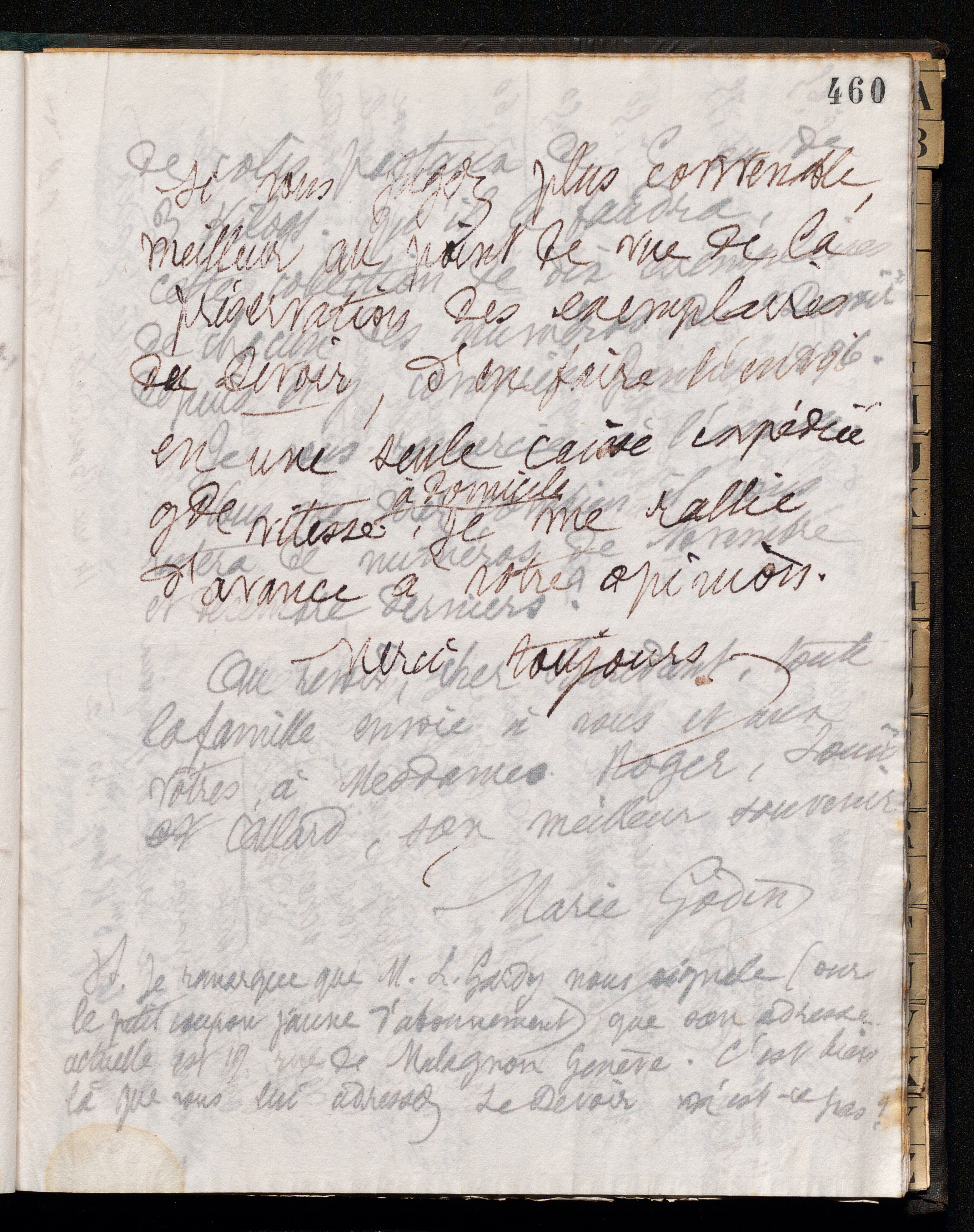 Marie Moret à Henri Buridant, 6 janvier 1897