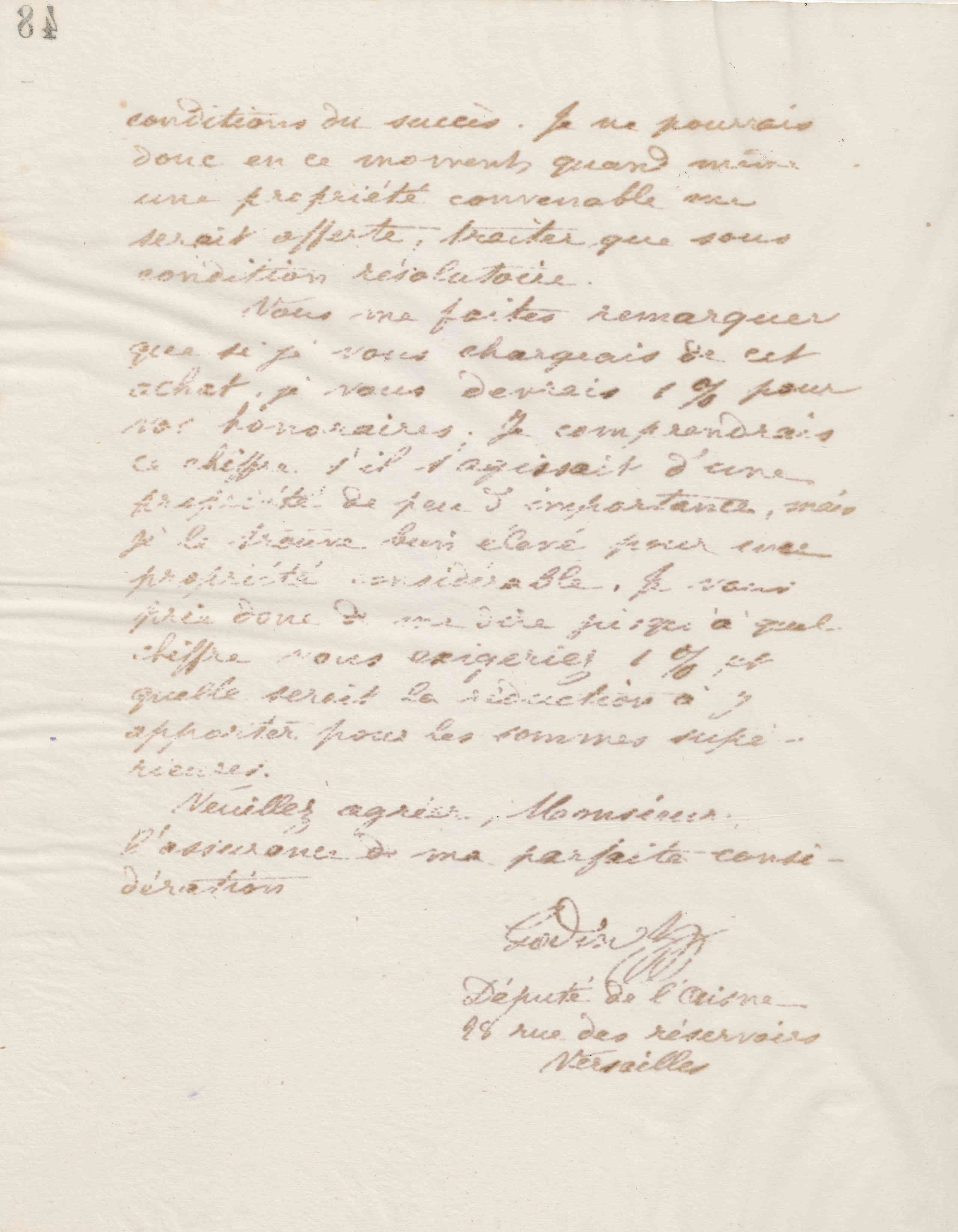 Jean-Baptiste André Godin à monsieur Gautrelet, 28 février 1875