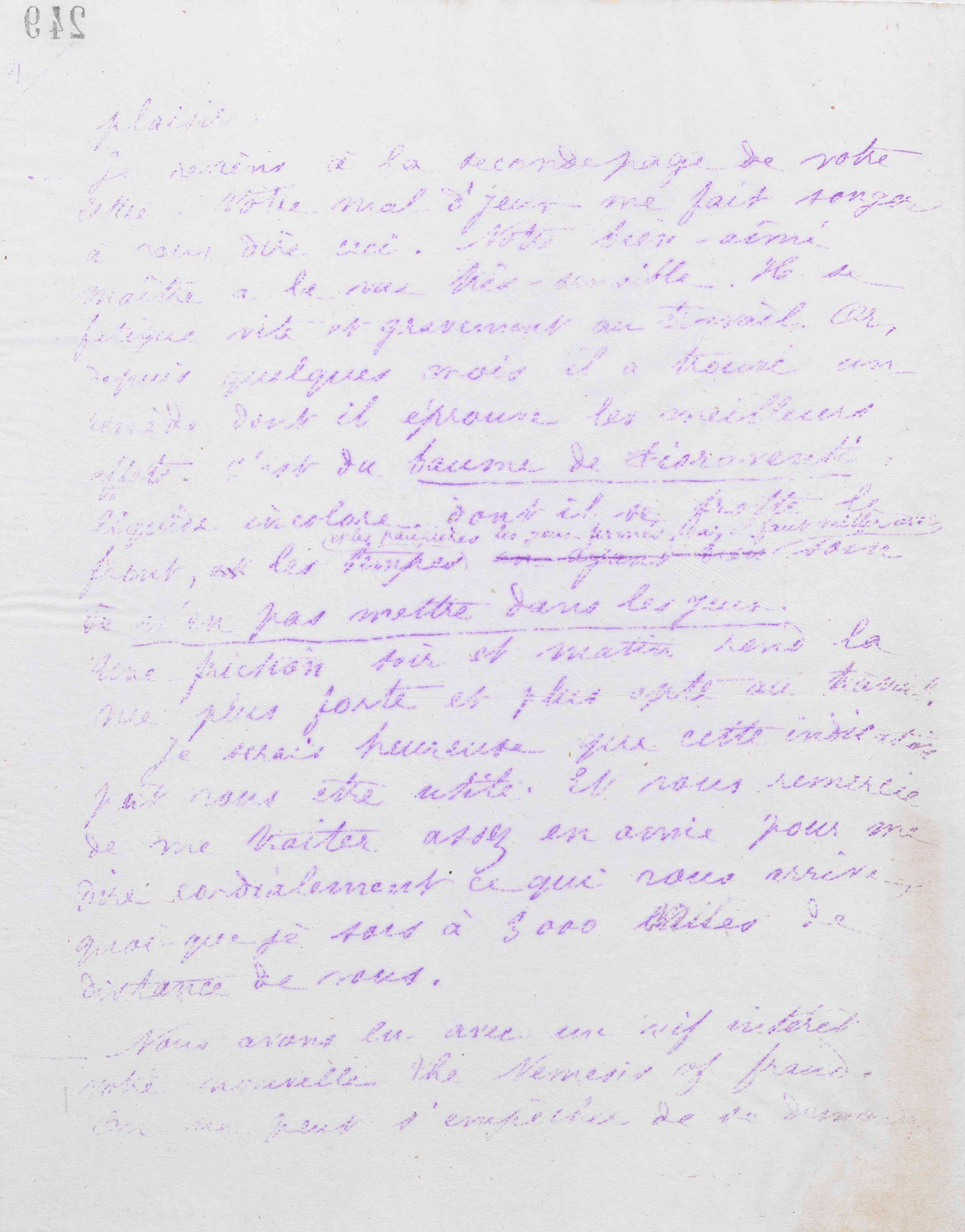 Marie Moret à Marie Howland, 5 septembre 1880