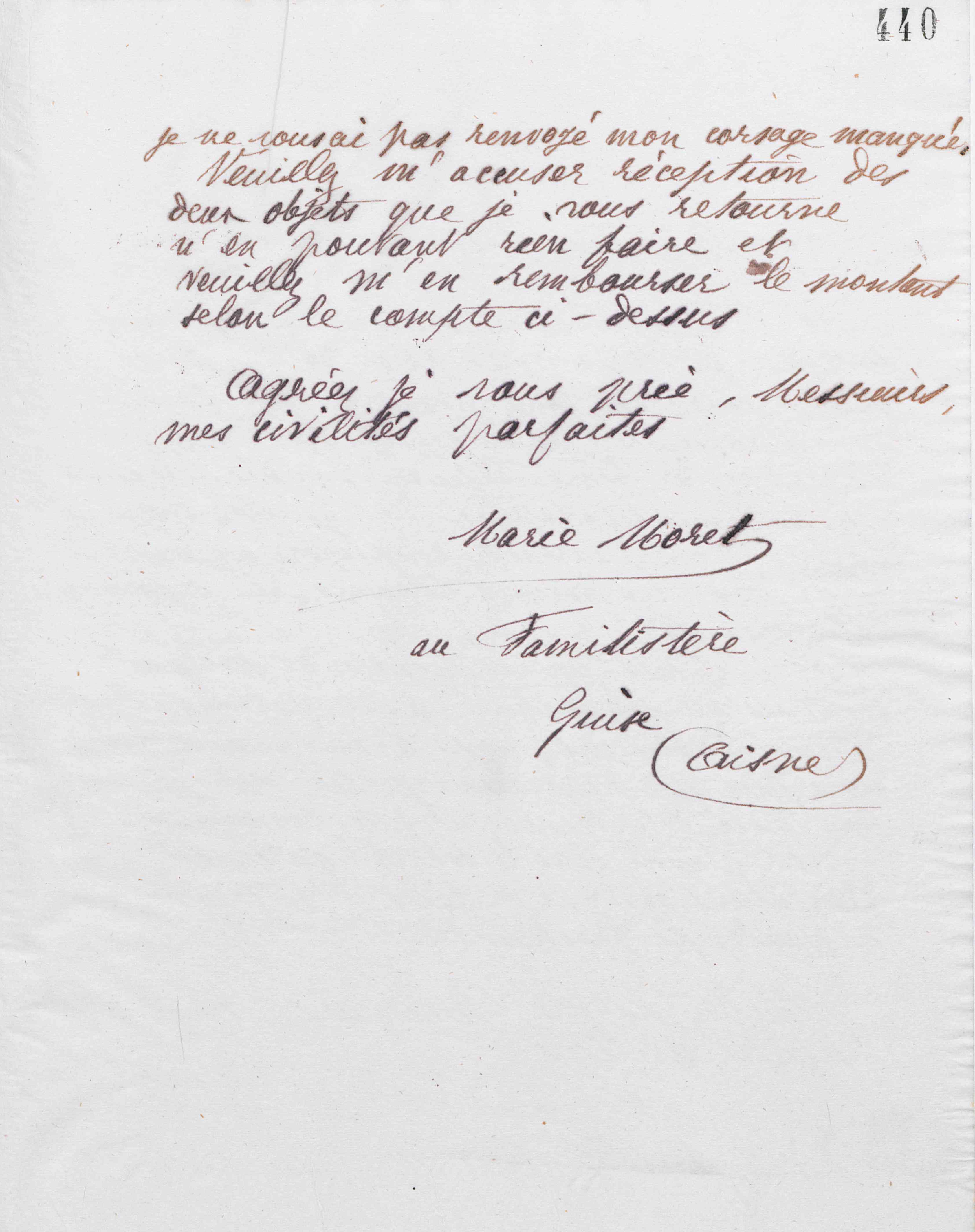 Marie Moret au Bon Marché, 8 mai 1885