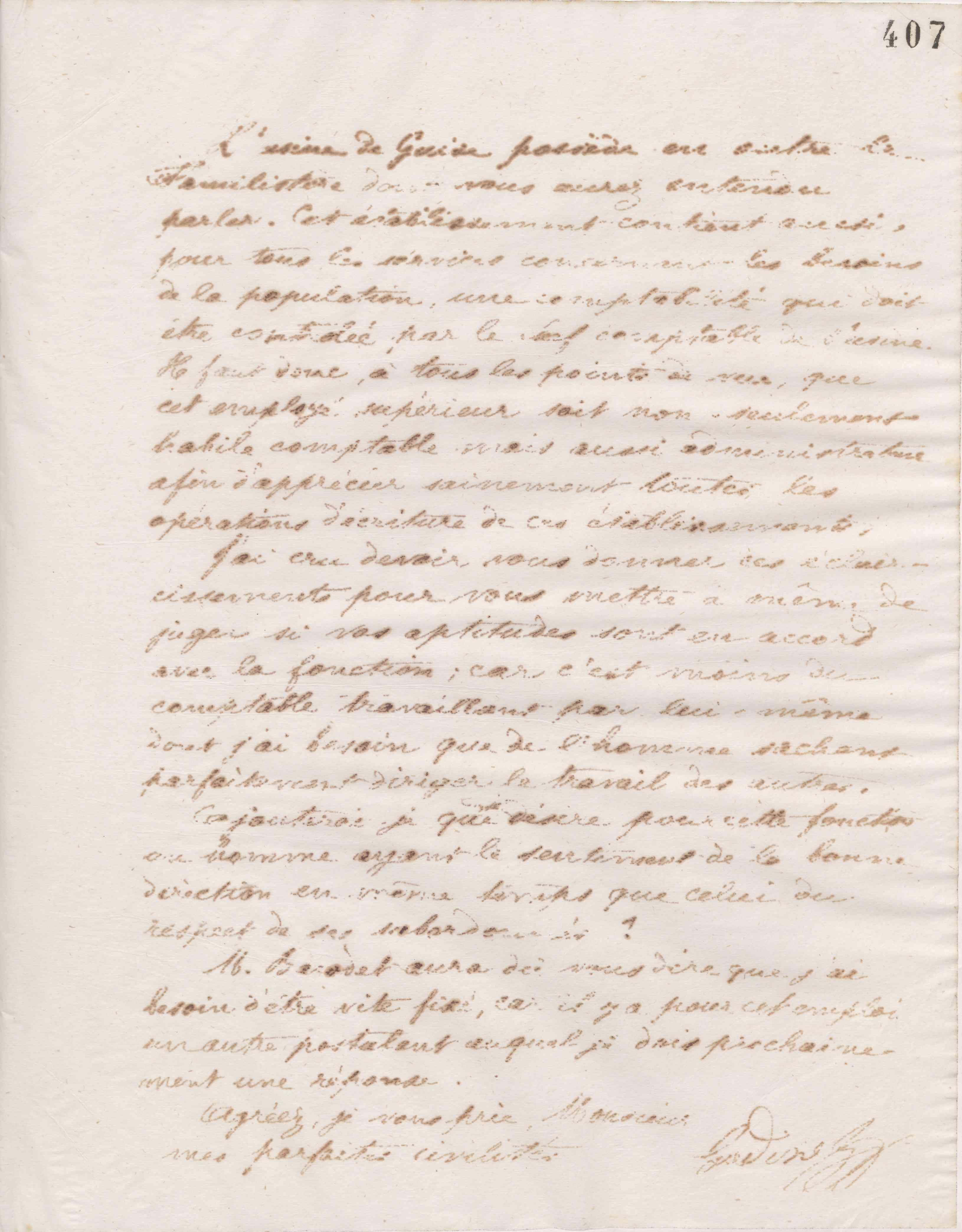 Jean-Baptiste André Godin à monsieur Despaignes, 26 décembre 1874