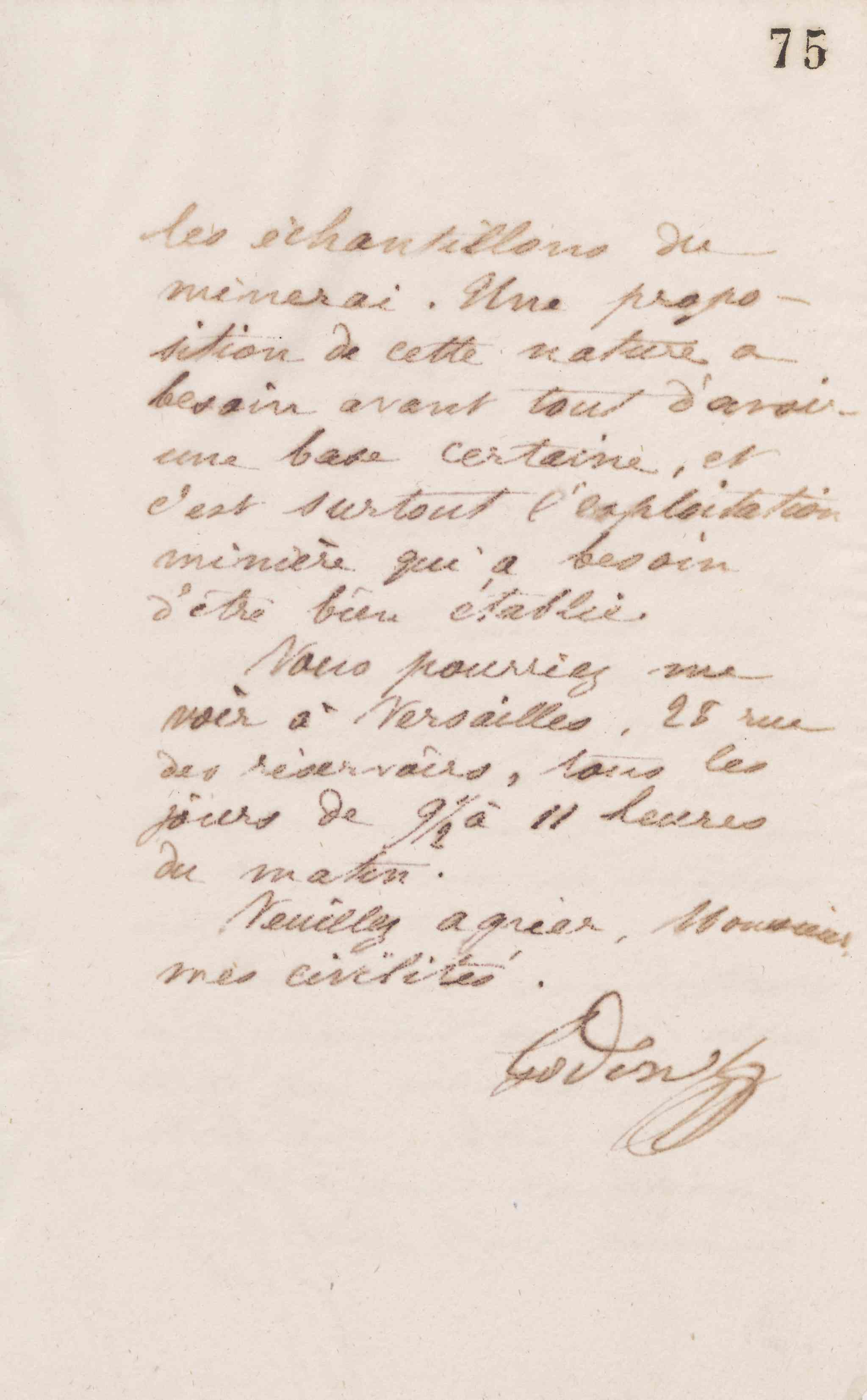 Jean-Baptiste André Godin à monsieur Delaunay, 14 février 1873