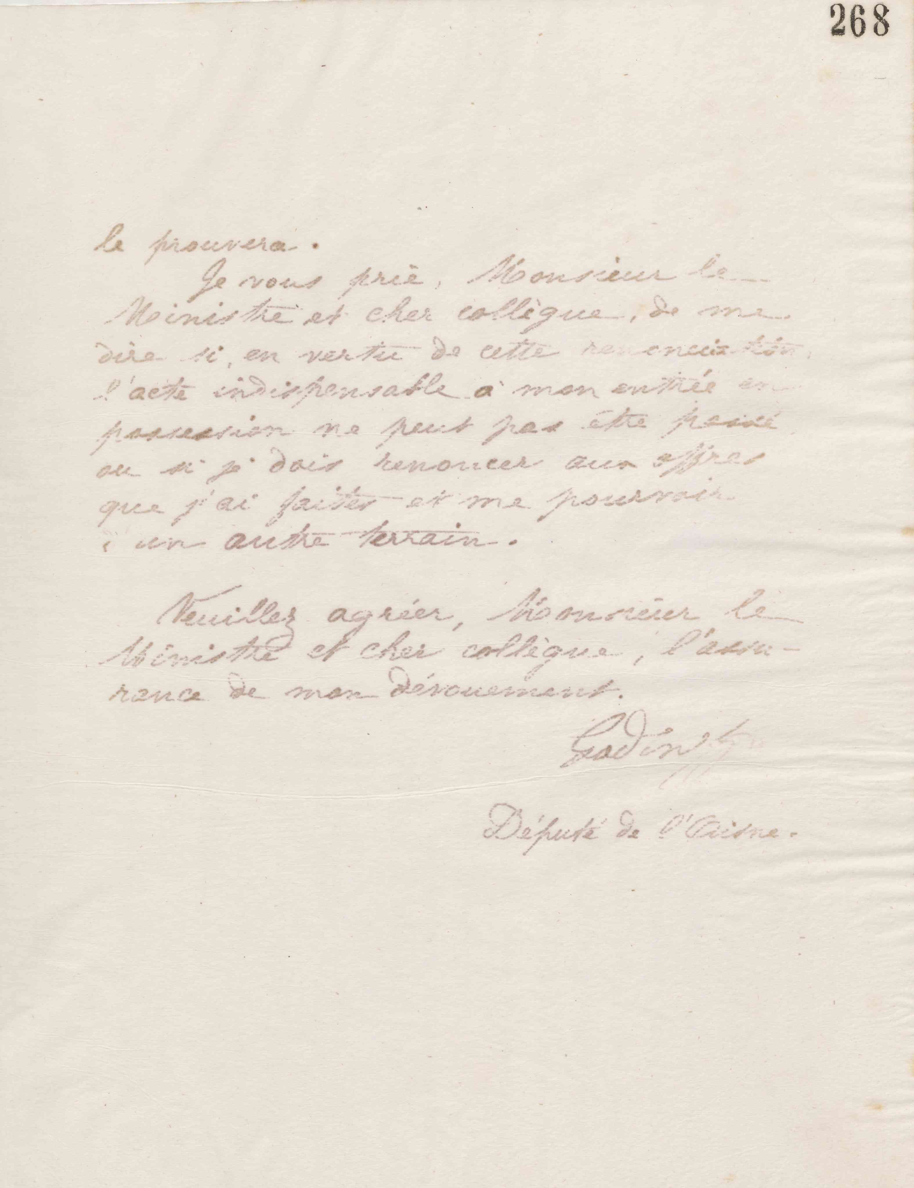 Jean-Baptiste André Godin au ministre des Finances, 29 juin 1875 Jean-Baptiste André Godin au ministre des Finances, 29 juin 1875