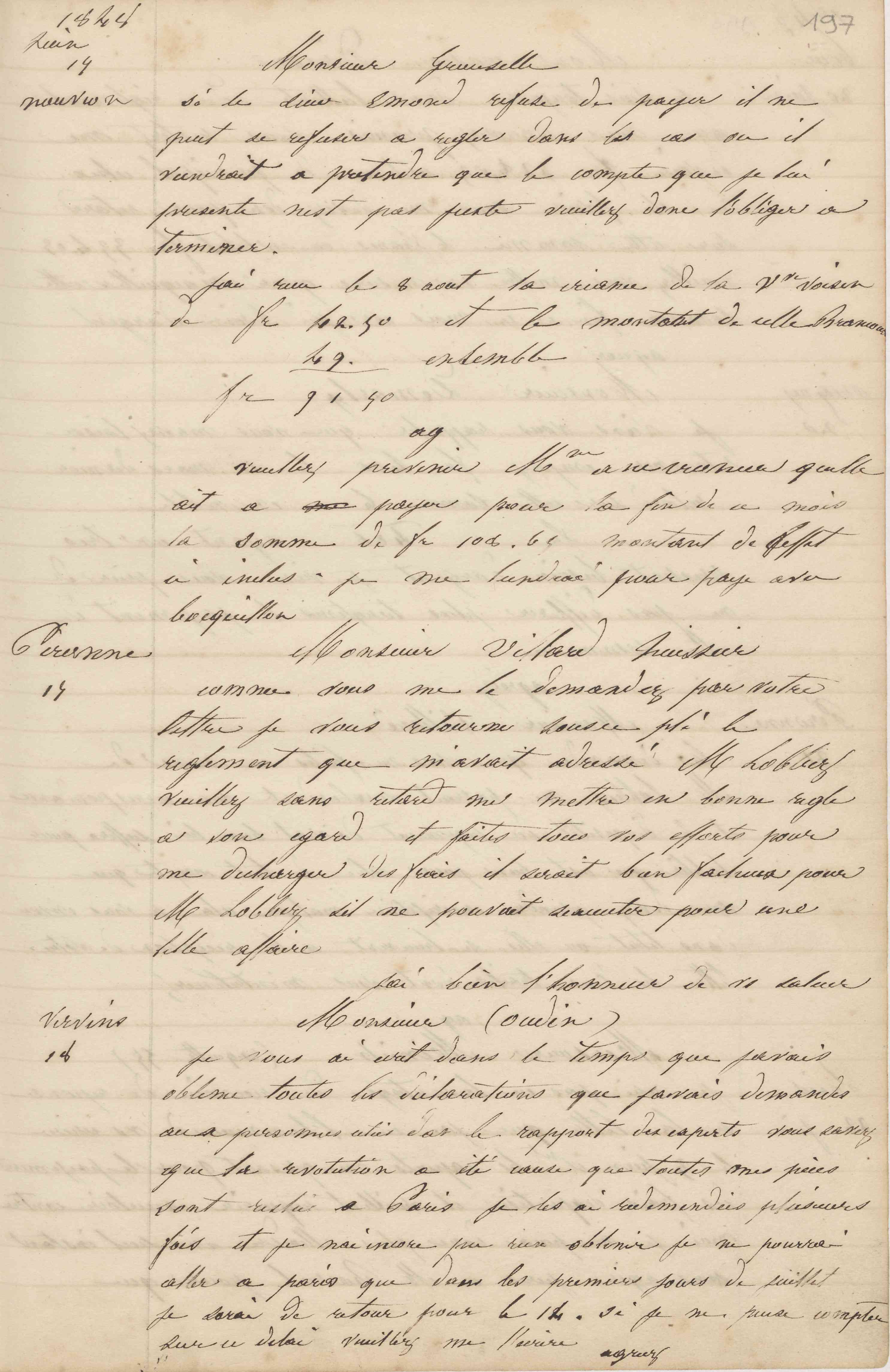 Jean-Baptiste André Godin à monsieur Viltart, 17 juin 1848 Jean-Baptiste André Godin à monsieur Viltart, 17 juin 1848