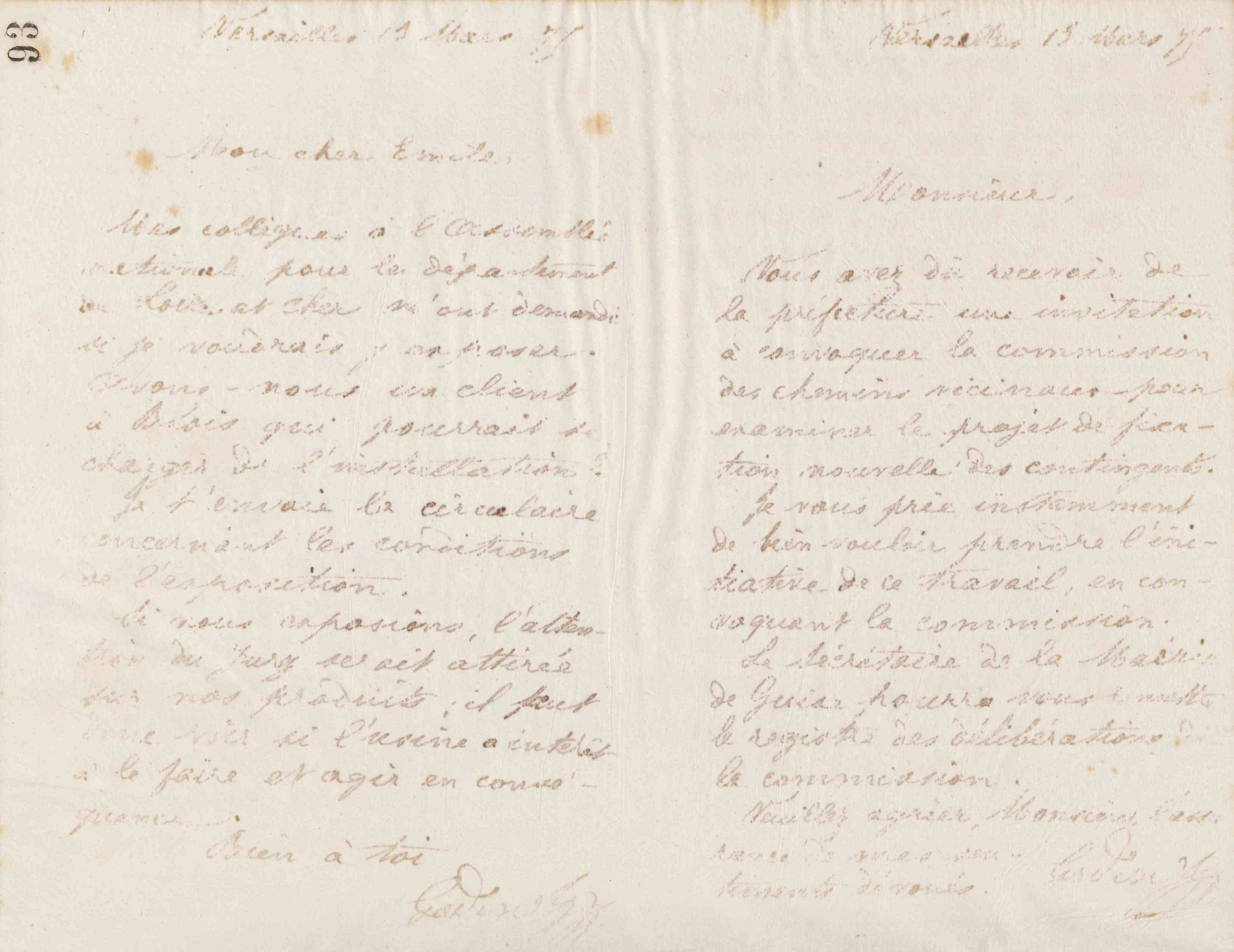 Jean-Baptiste André Godin à Louis Rémy Paradis, 13 mars 1875 Jean-Baptiste André Godin à Louis Rémy Paradis, 13 mars 1875