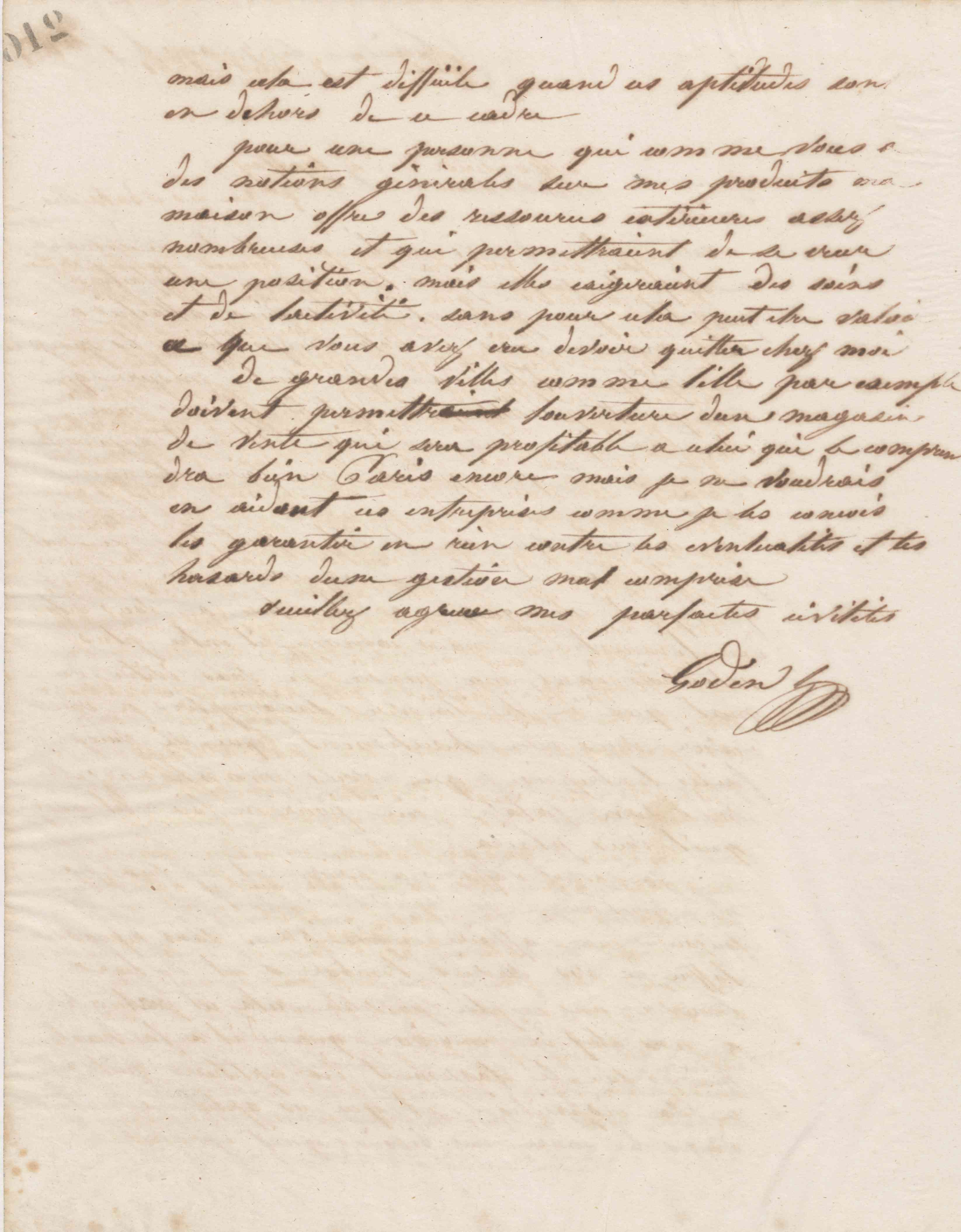 Jean-Baptiste André Godin à monsieur Dolot, 7 août 1861 Jean-Baptiste André Godin à monsieur Dolot, 7 août 1861