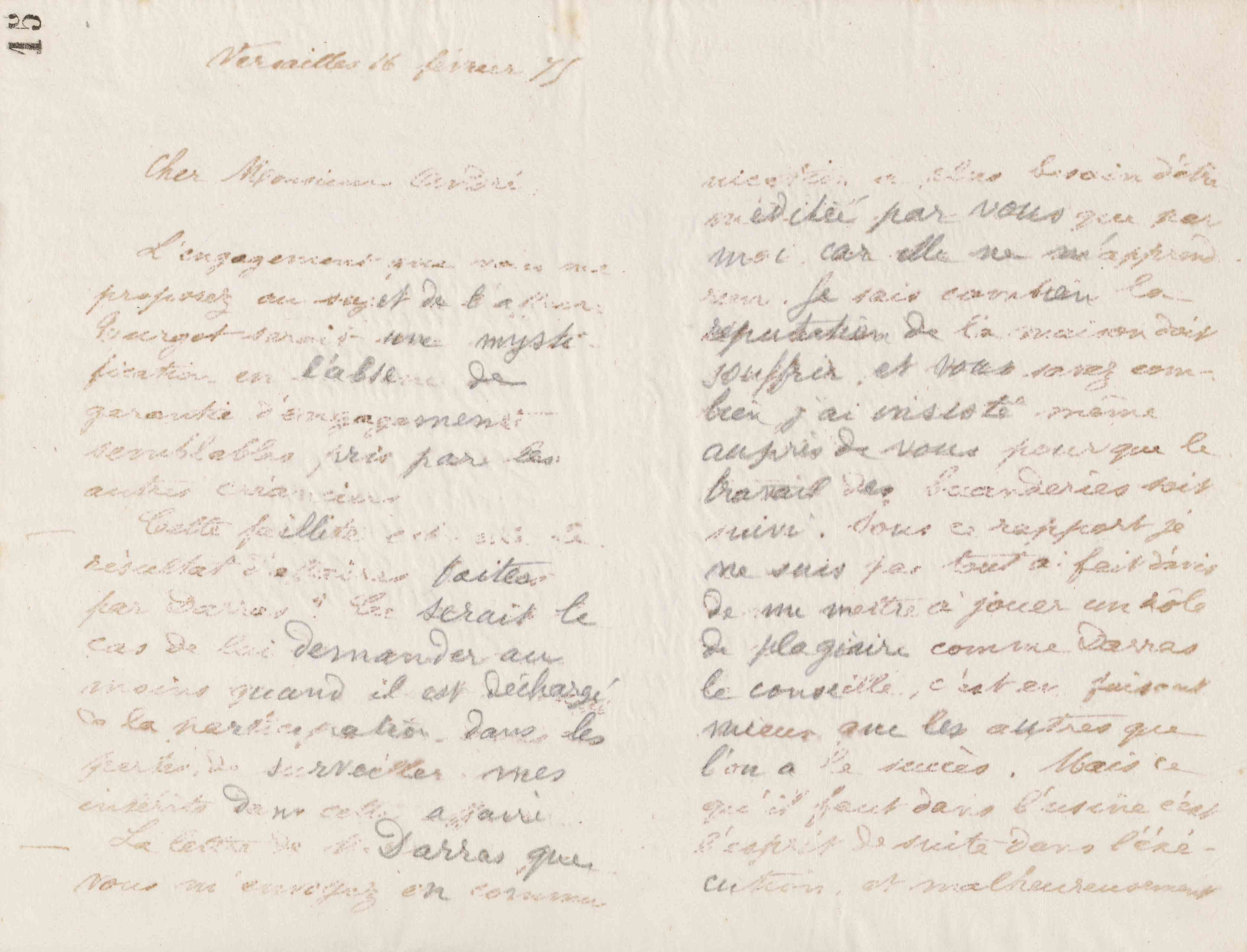 Jean-Baptiste André Godin à Eugène André, 16 février 1875 Jean-Baptiste André Godin à Eugène André, 16 février 1875