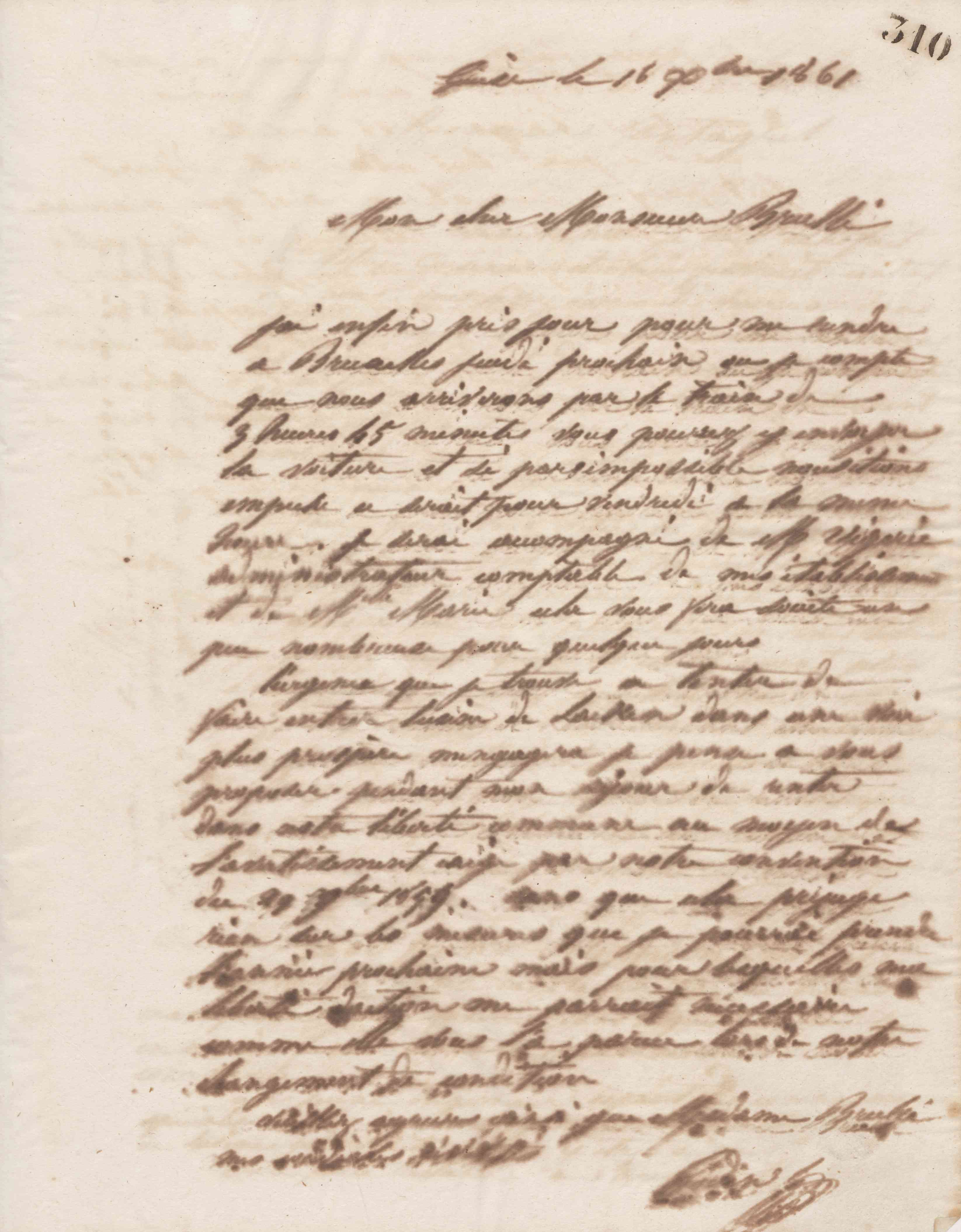 Jean-Baptiste André Godin à Alexandre Brullé, 16 décembre 1861