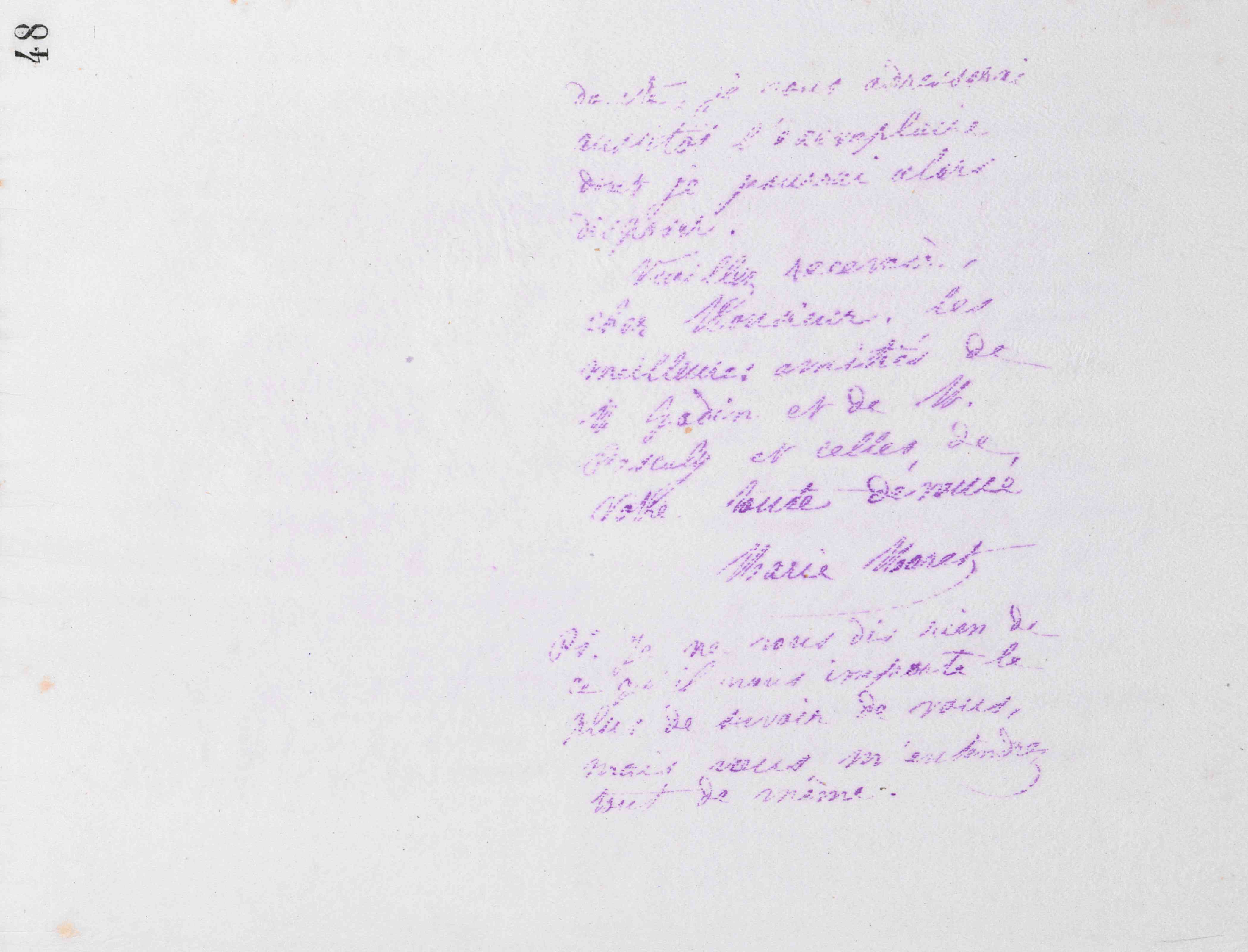 Marie Moret à Auguste Fabre, 30 mars 1880 Marie Moret à Auguste Fabre, 30 mars 1880