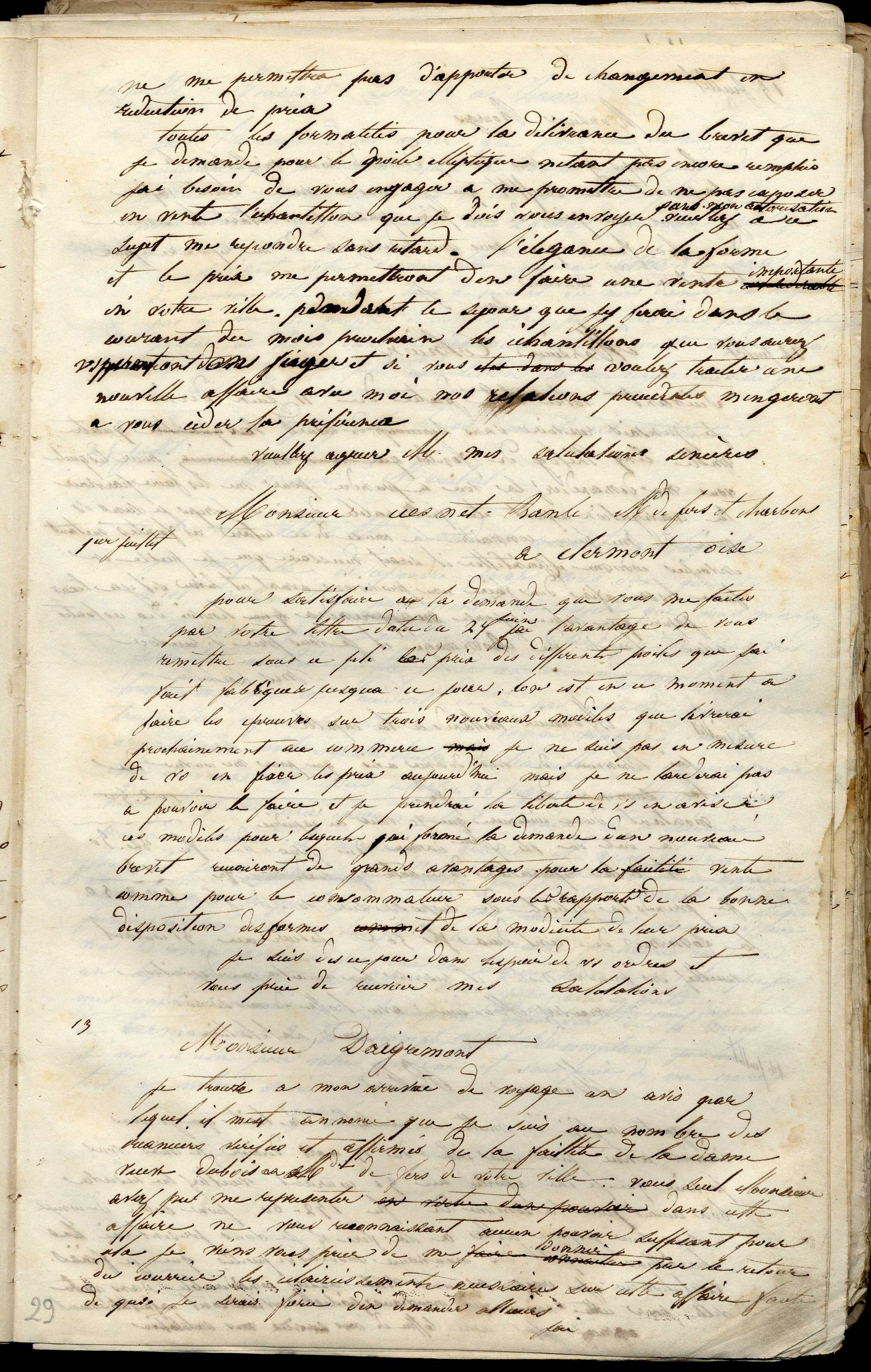 Jean-Baptiste André Godin à monsieur Allez, 27 juin [1845]