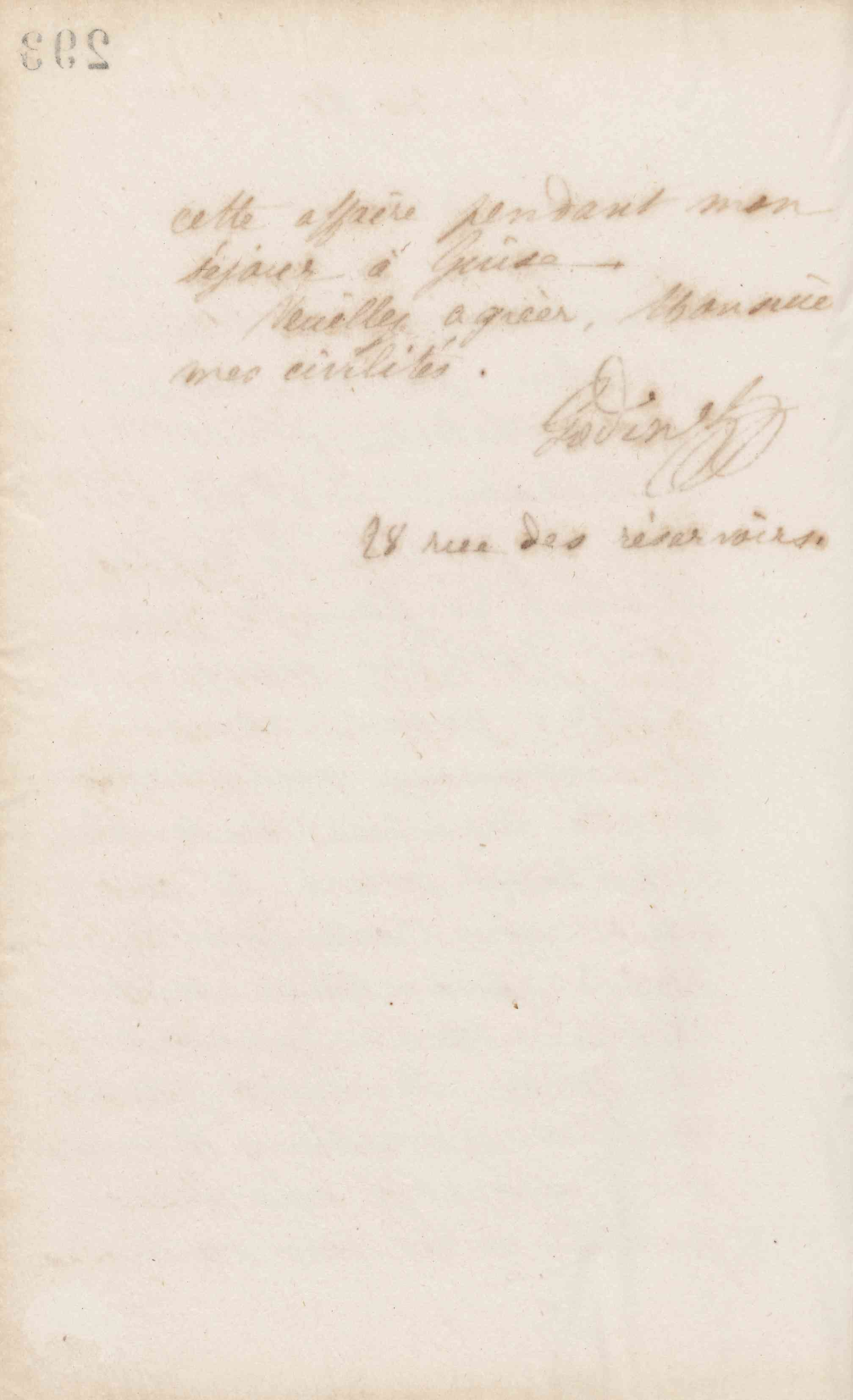 Jean-Baptiste André Godin à monsieur Lagniel, 20 novembre 1872