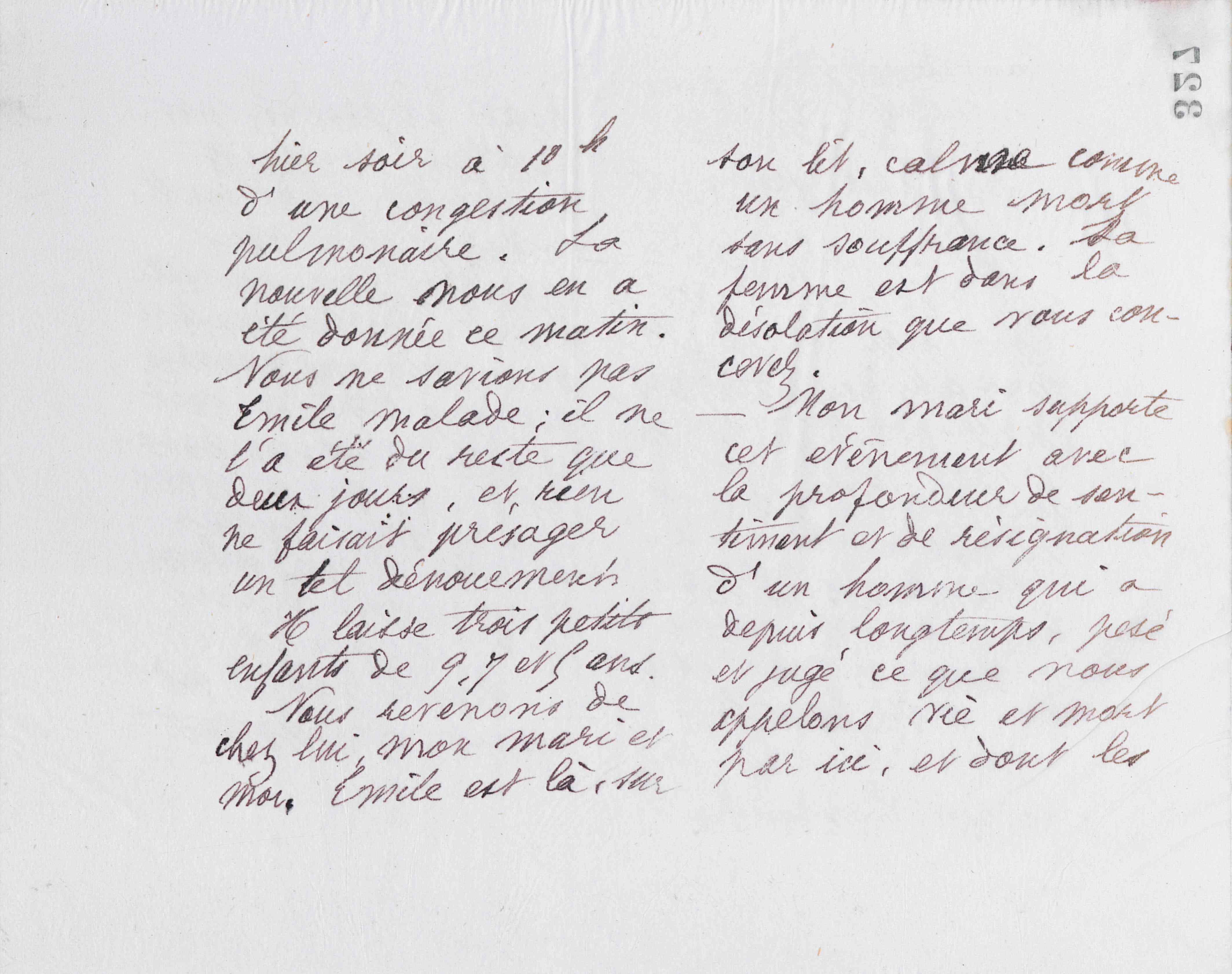 Marie Moret à Alexandre Tisserant, 3 janvier 1888