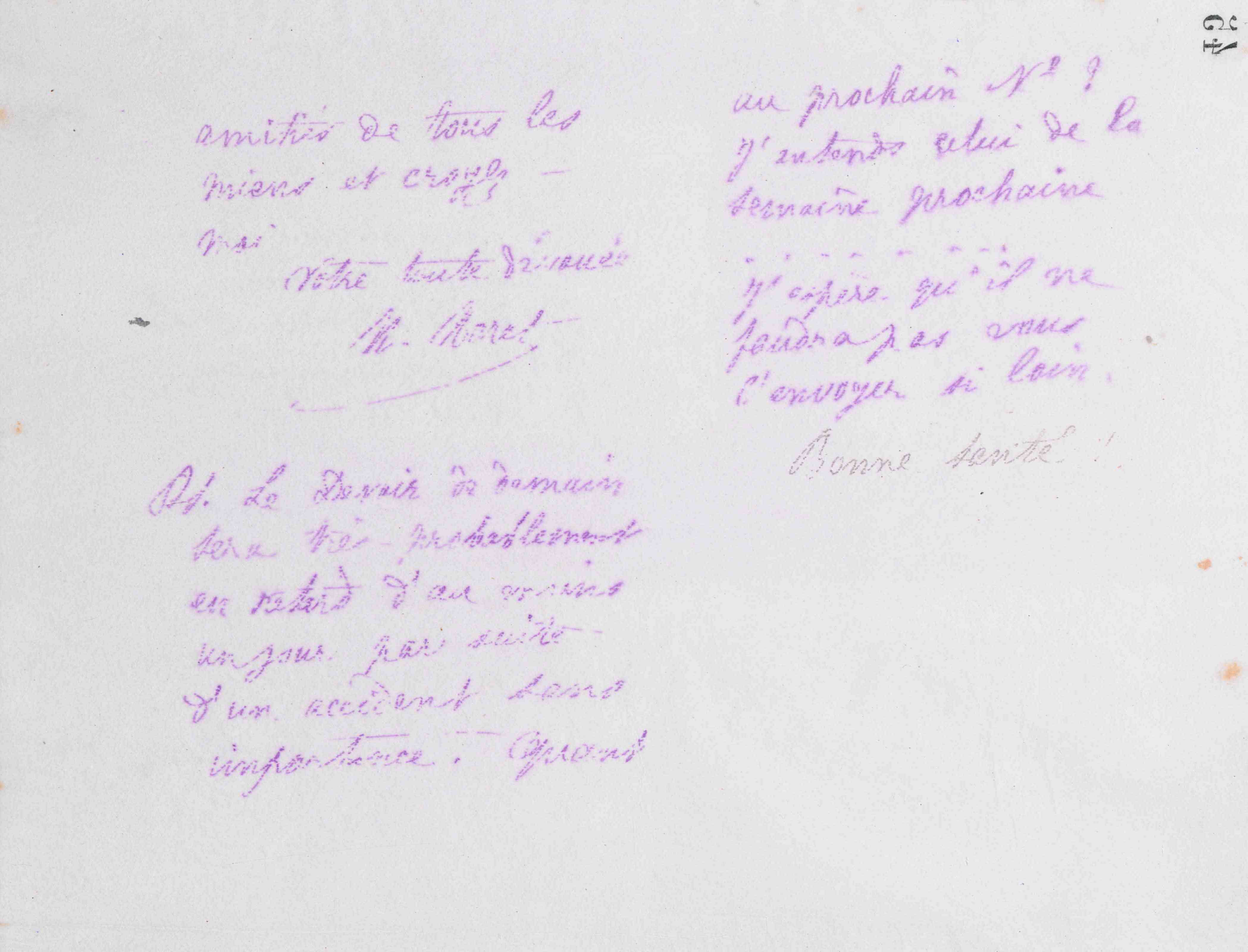 Marie Moret à Antoine Massoulard, 24 octobre 1879