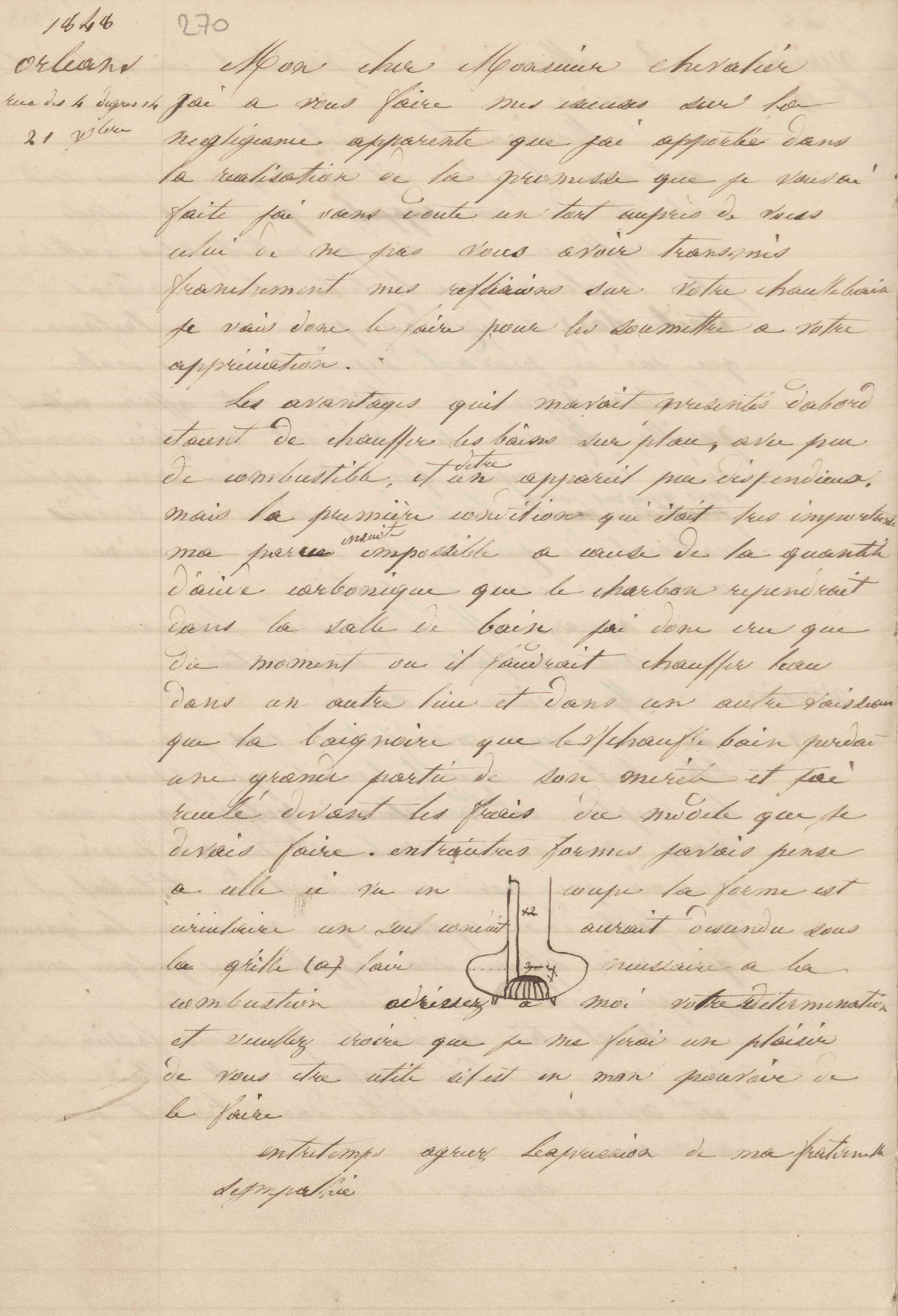 Jean-Baptiste André Godin à monsieur Chevalier, 21 décembre 1848