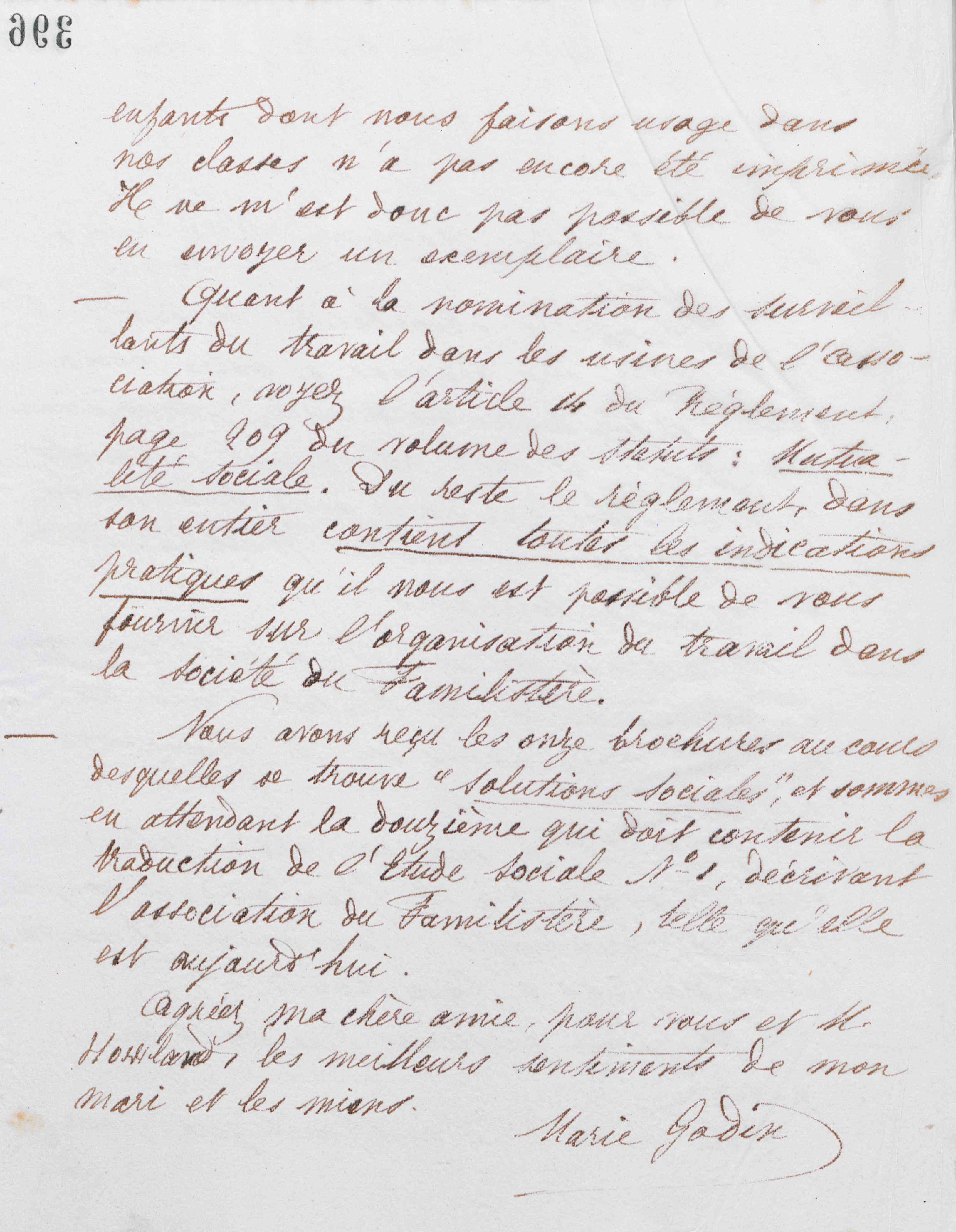 Marie Moret à Marie Howland, 11 décembre 1886