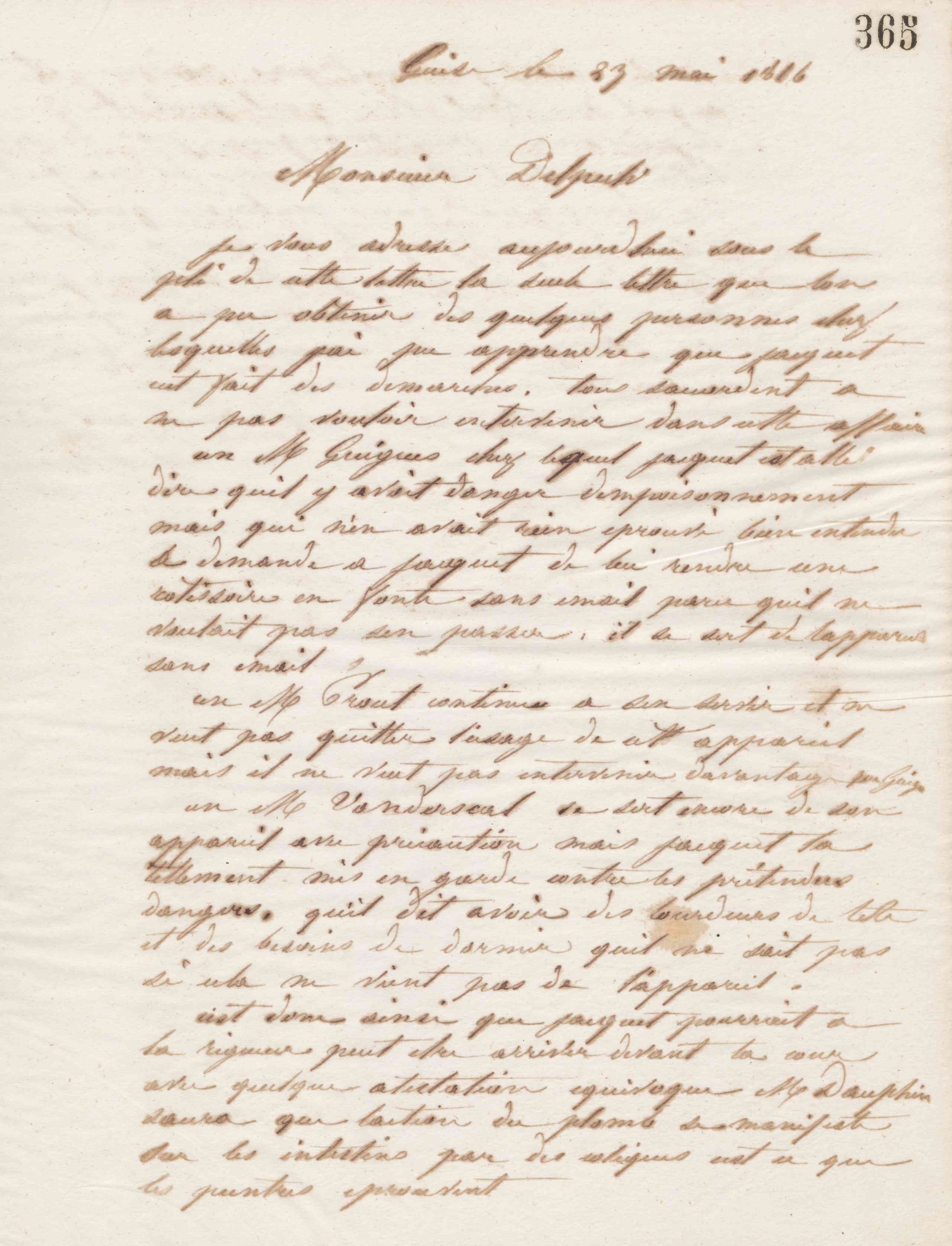 Jean-Baptiste André Godin à Alphonse Delpech, 23 mai 1866