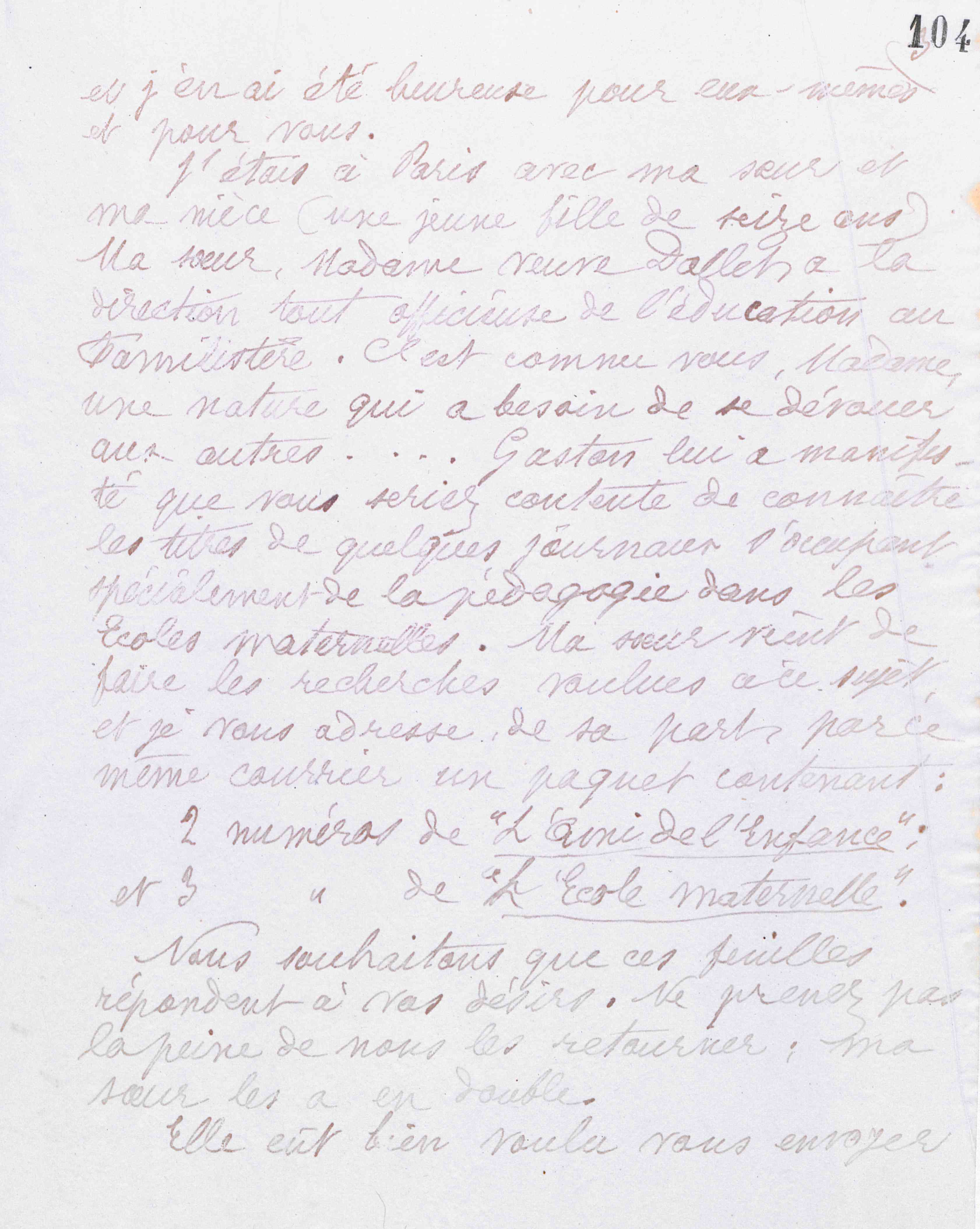 Marie Moret à Elisabeth Piou de Saint-Gilles, 28 septembre 1889