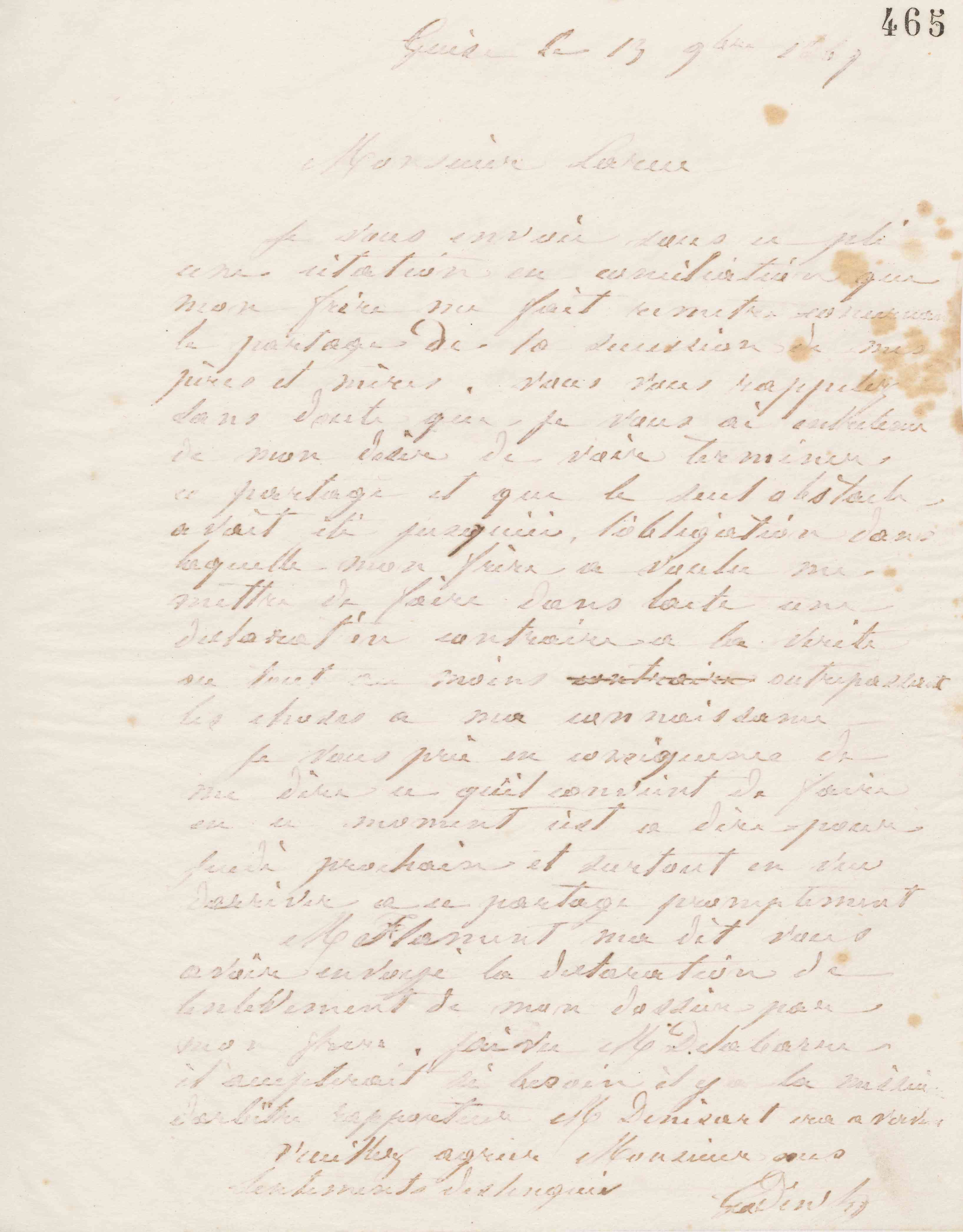 Jean-Baptiste André Godin à Édouard Larue, 13 novembre 1869