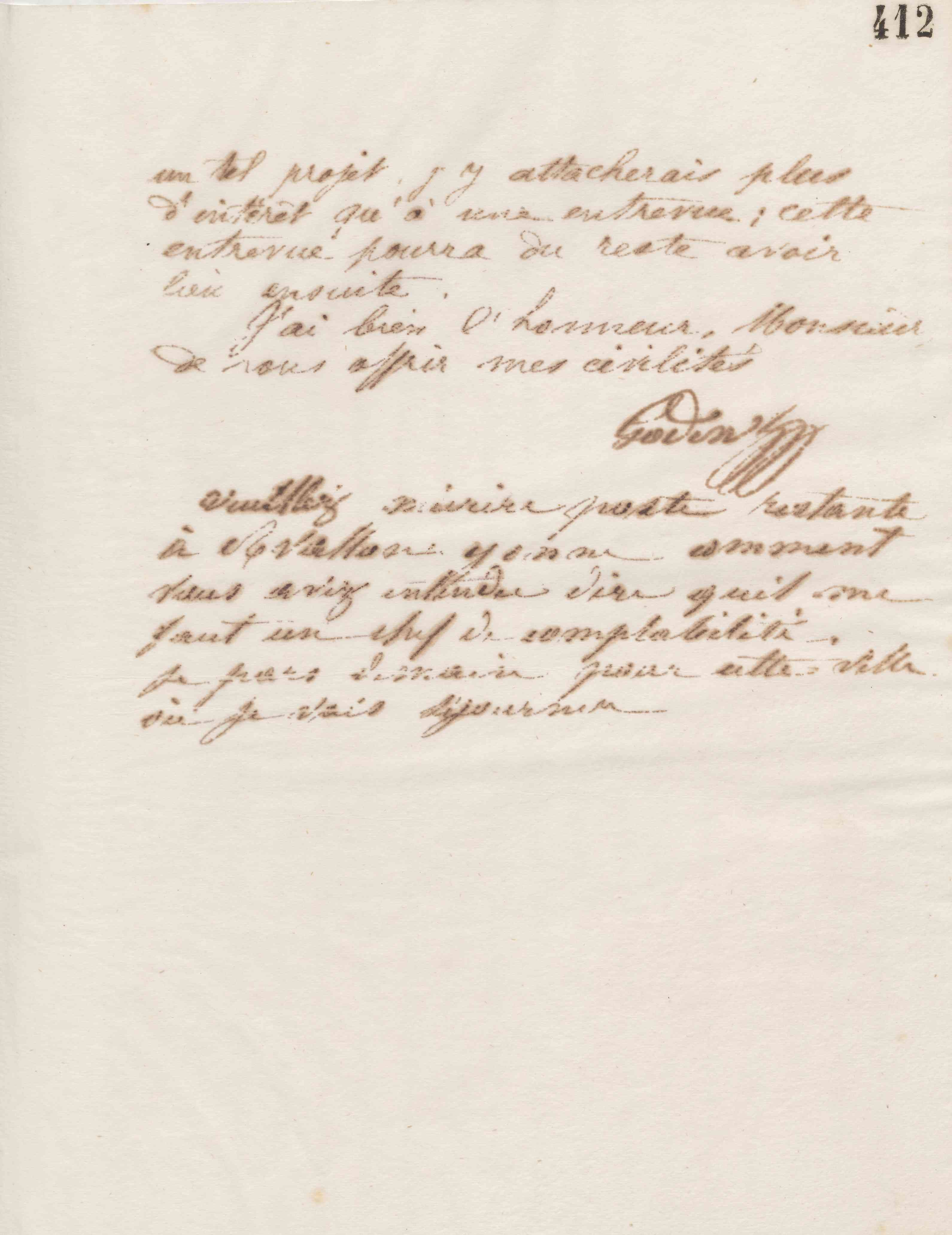 Jean-Baptiste André Godin à monsieur Kauffmann, 9 septembre 1875