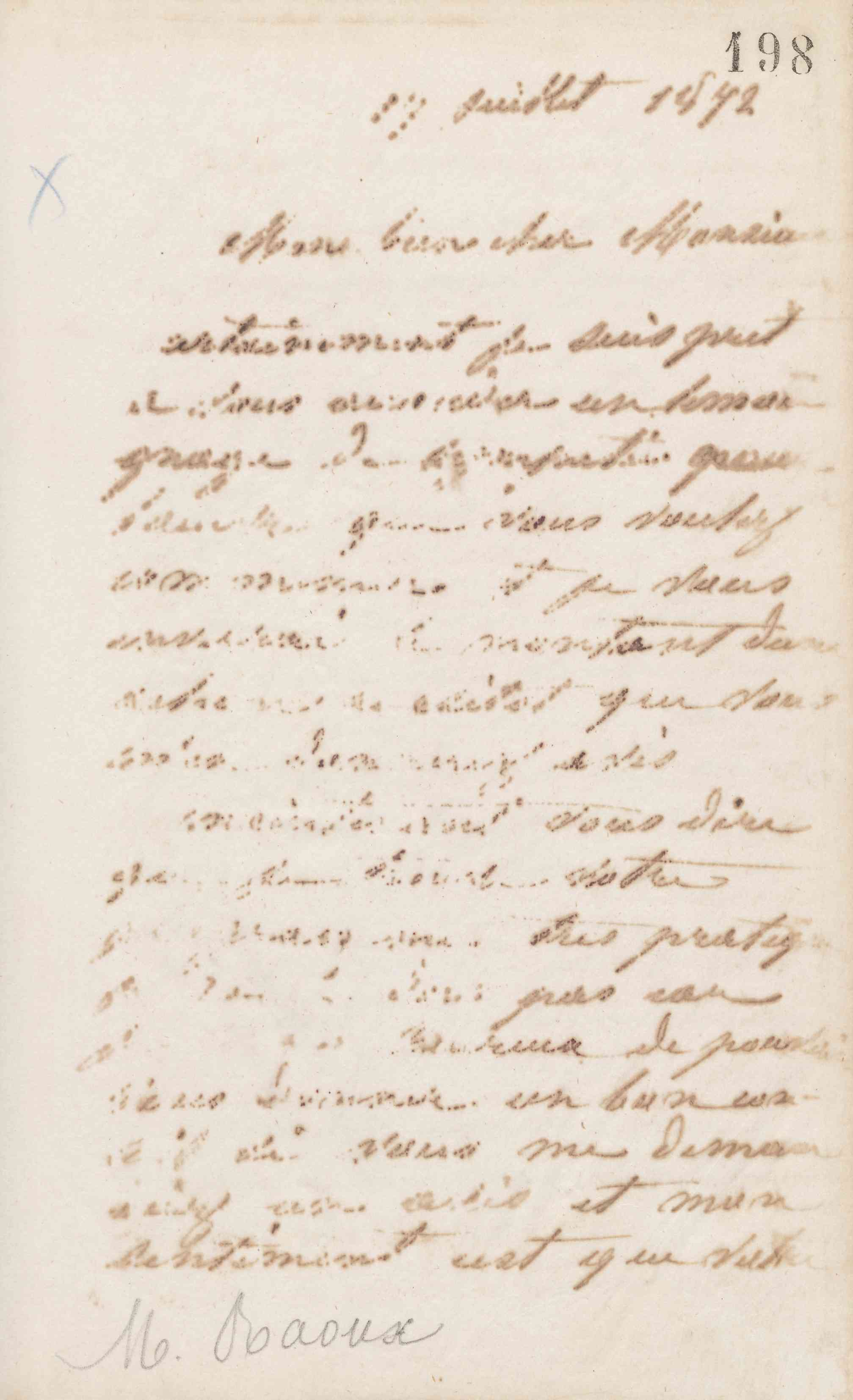 Jean-Baptiste André Godin à Édouard Raoux, 17 juillet 1872