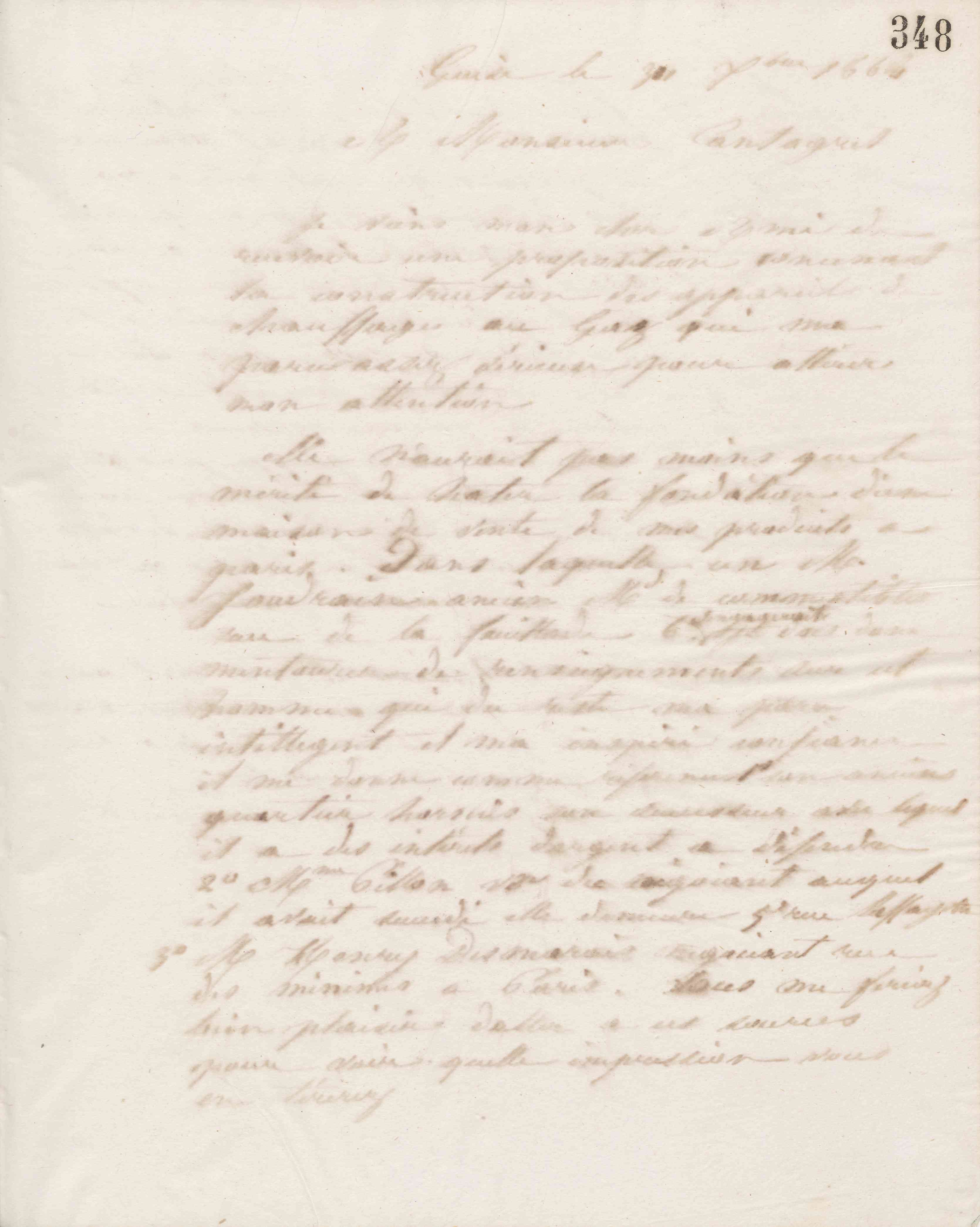 Jean-Baptiste André Godin à François Cantagrel, 31 décembre 1864 Jean-Baptiste André Godin à François Cantagrel, 31 décembre 1864