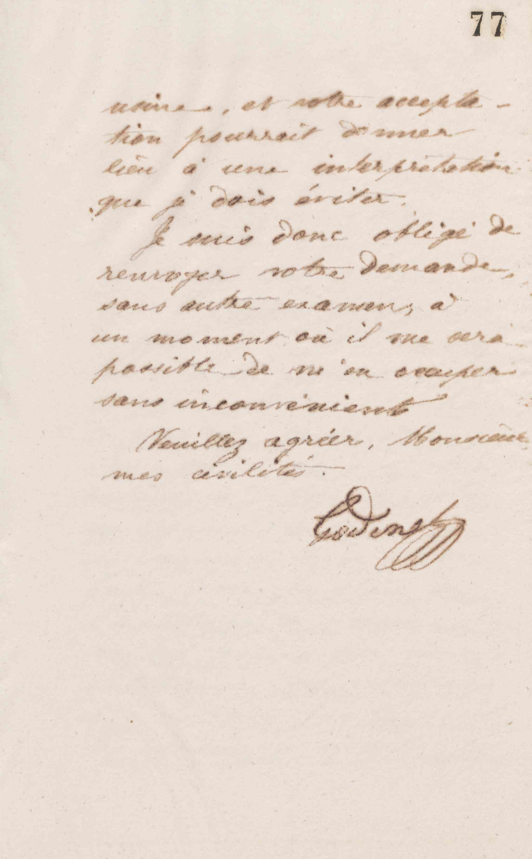 Jean-Baptiste André Godin à monsieur Loisy, 14 février 1873