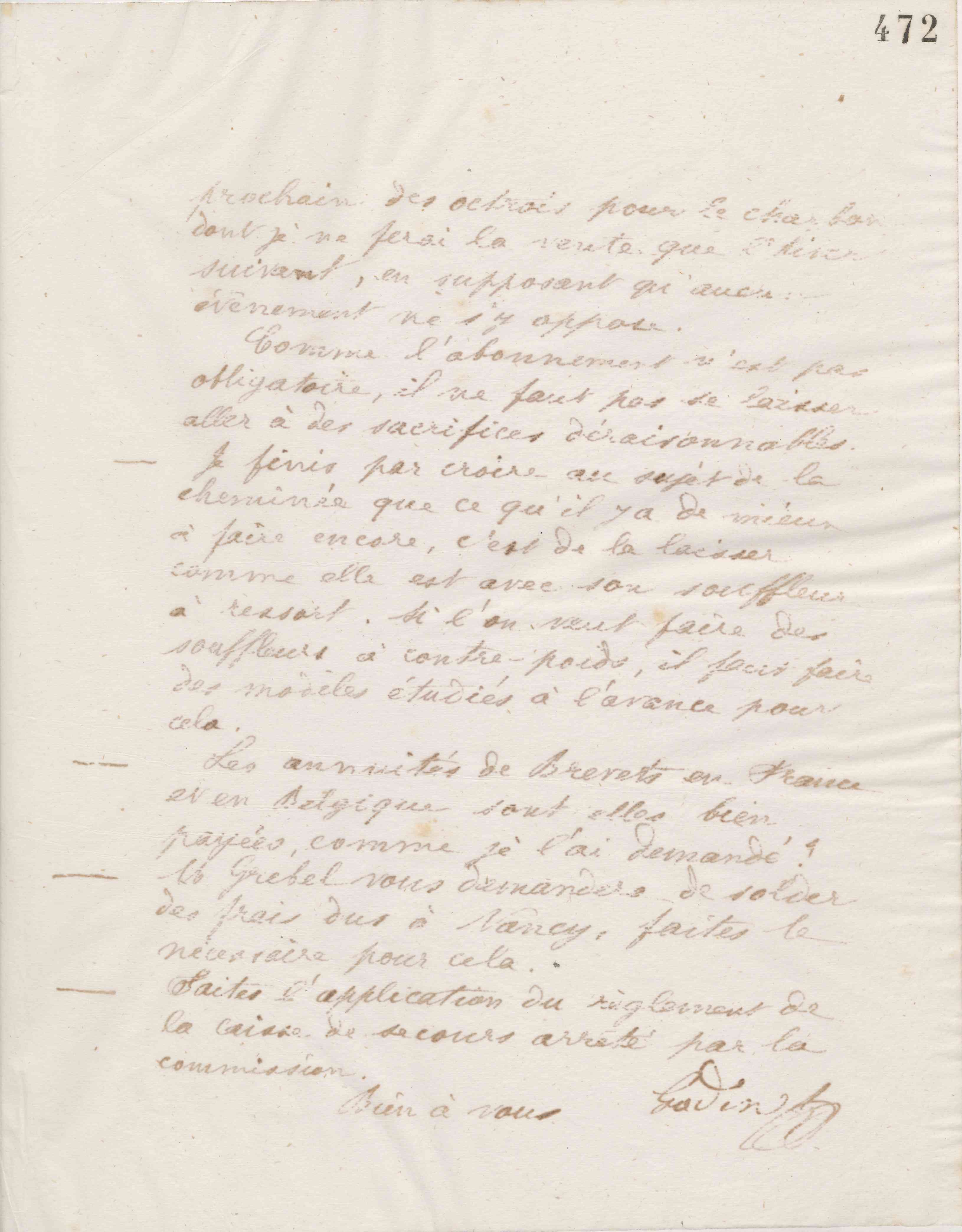 Jean-Baptiste André Godin à Eugène André, 1er février 1875
