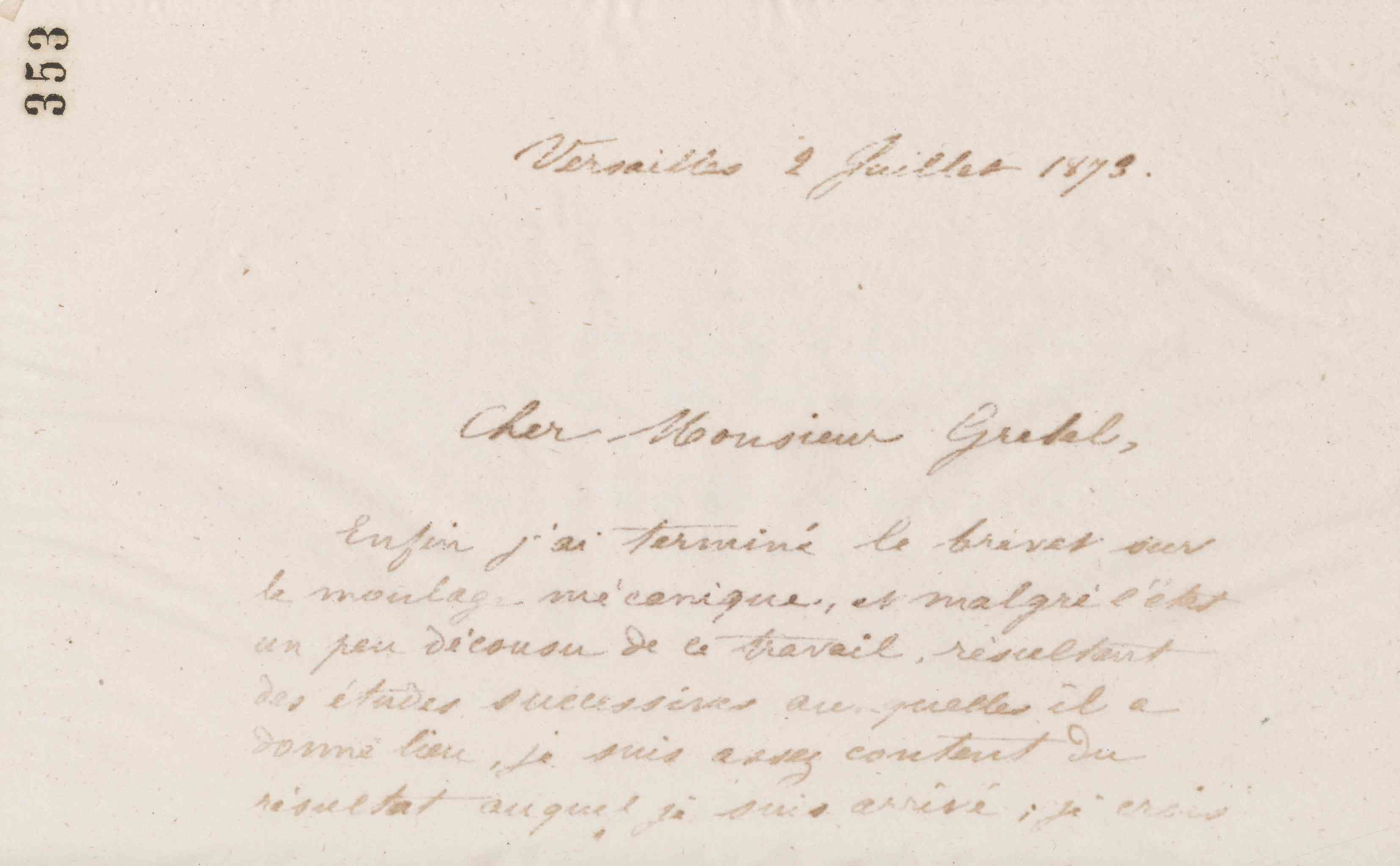 Jean-Baptiste André Godin à Alphonse Grebel, 2 juillet 1873