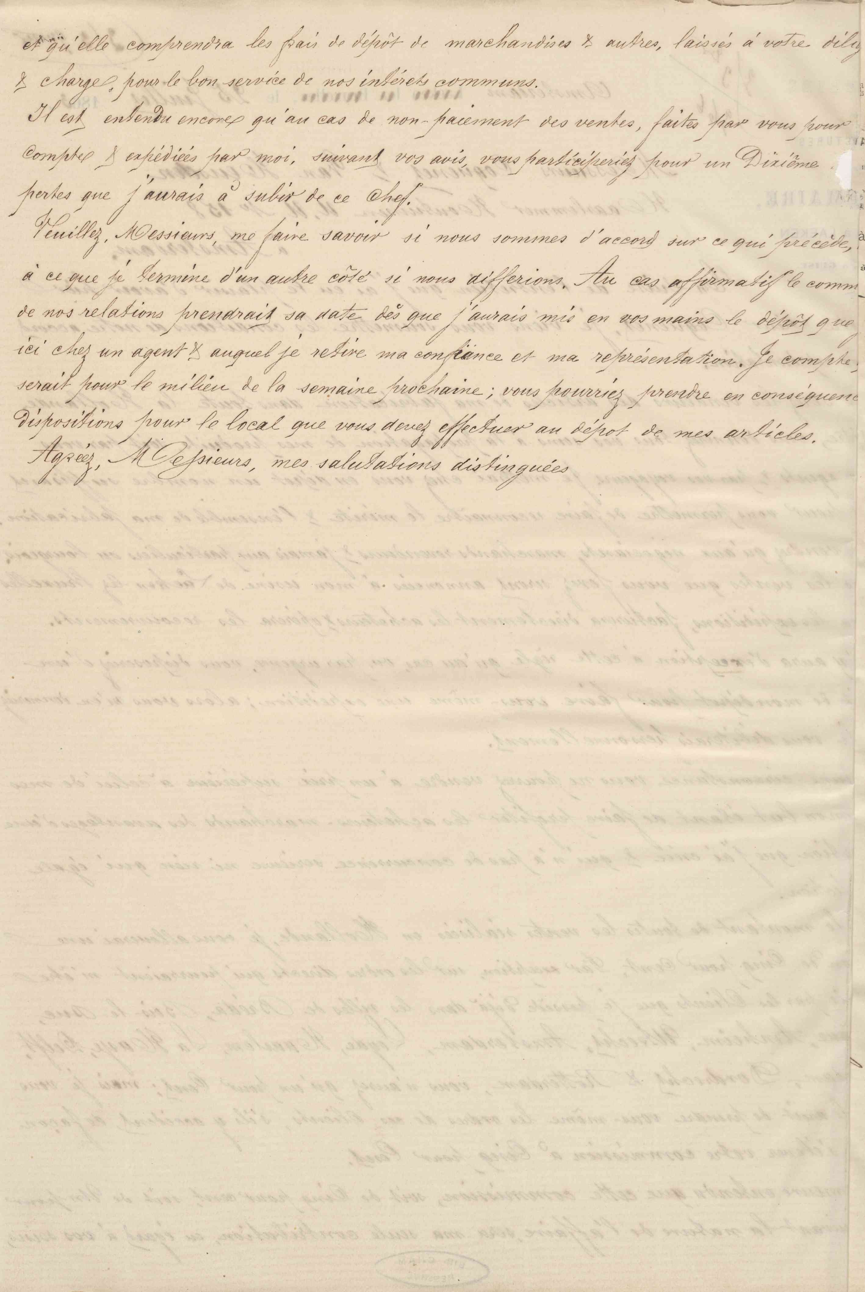 Jean-Baptiste André Godin à messieurs Coquenet et Van Heusden, 25 juillet 1863